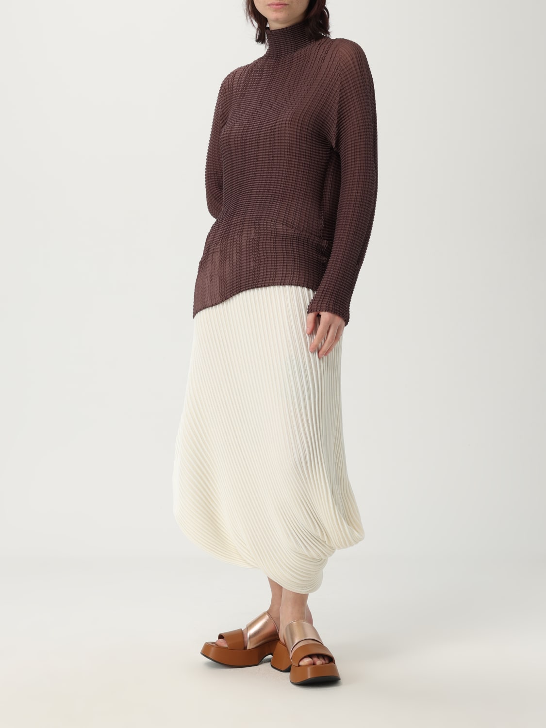 ISSEY MIYAKE SKIRT: Skirt woman Issey Miyake, White - Img 2