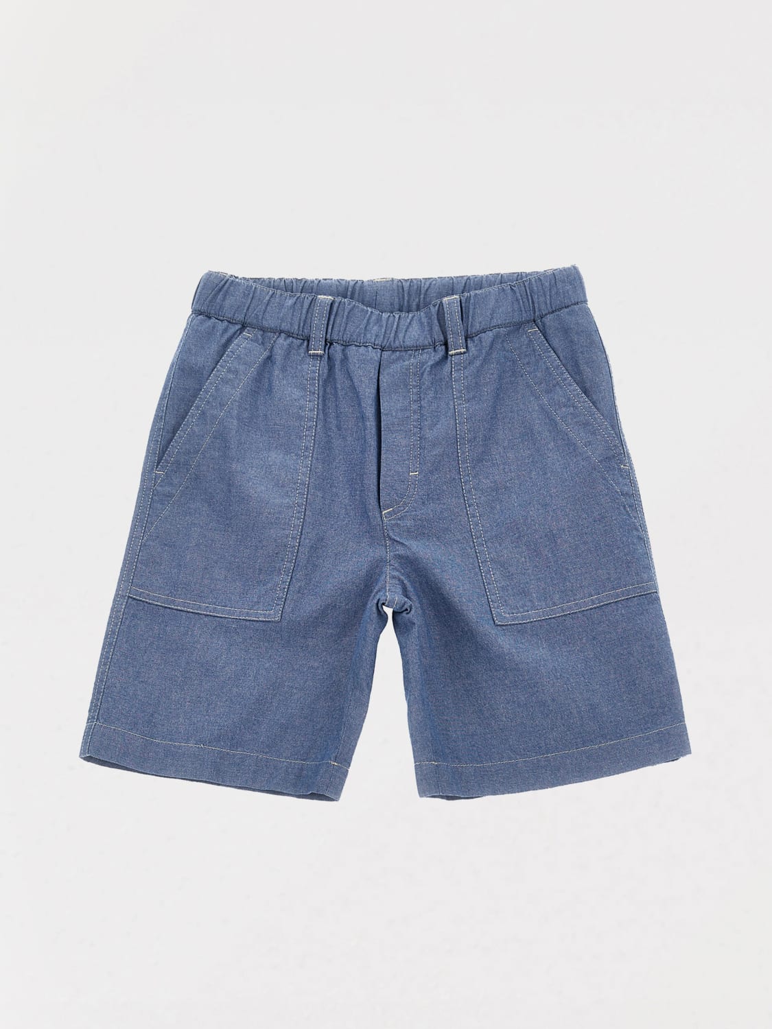 MONCLER PANTALONES CORTOS: Pantalón corto niños Moncler, Azul Oscuro - Img 1