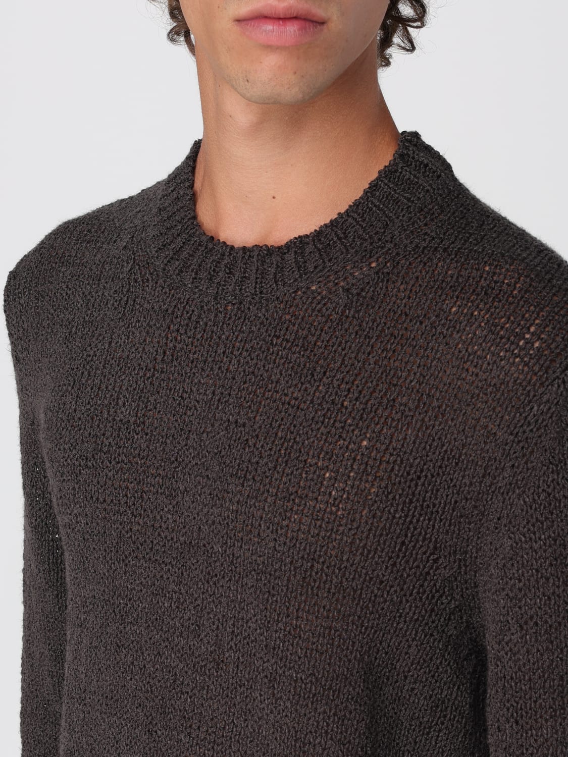 ROBERTO COLLINA SWEATER: Cardigan men Roberto Collina, Brown - Img 3