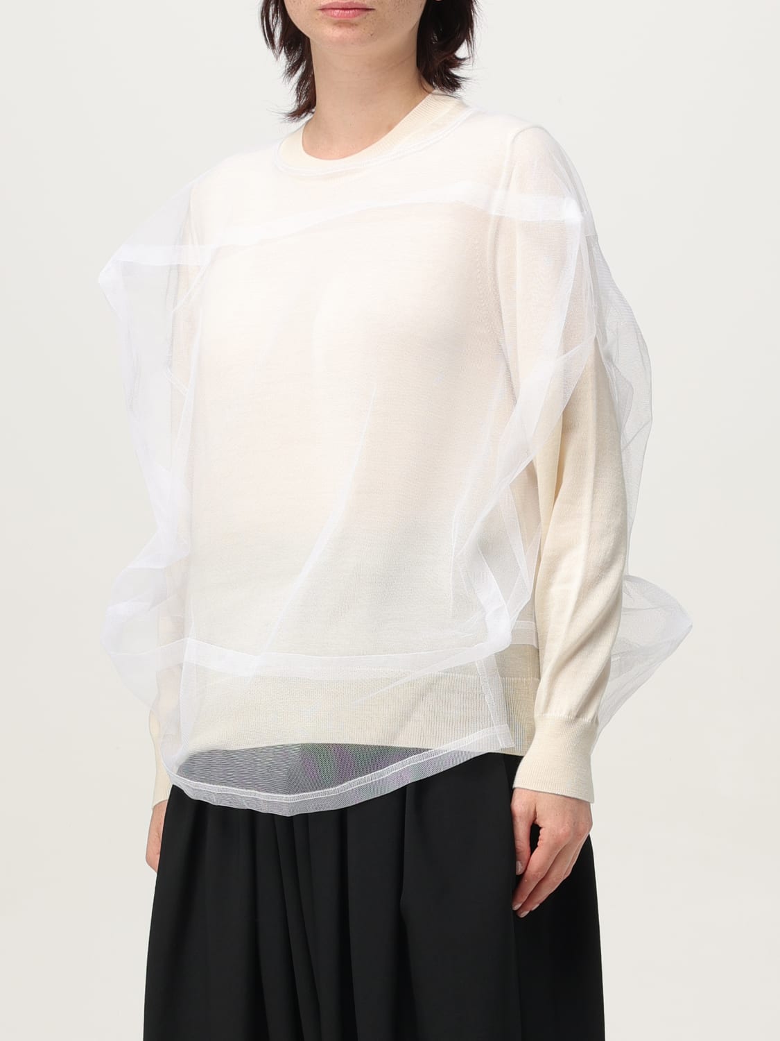 COMME DES GARÇONS SWEATER: Cardigan woman Comme Des Garçons, White - Img 4