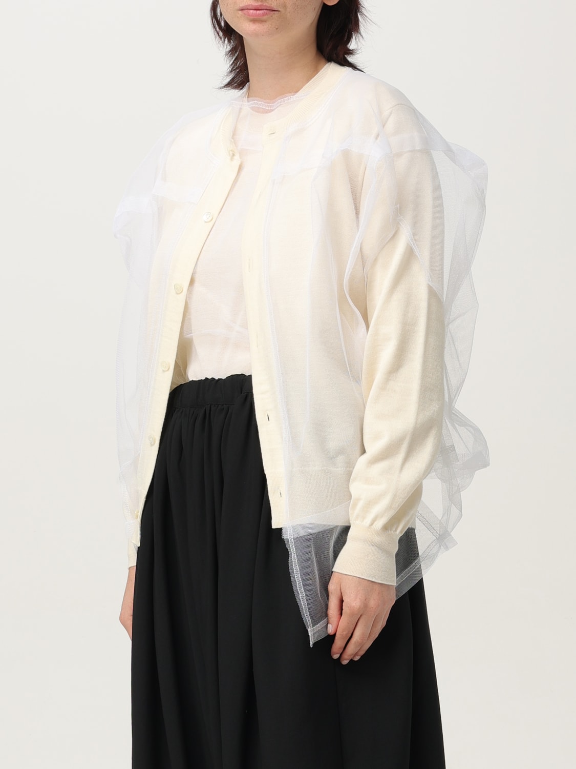 COMME DES GARÇONS SWEATER: Cardigan woman Comme Des Garçons, White - Img 4