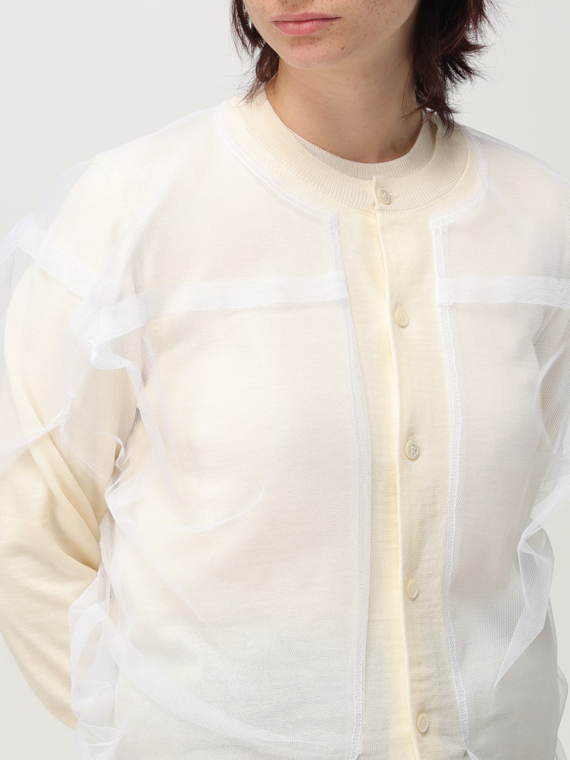 COMME DES GARÇONS SWEATER: Cardigan woman Comme Des Garçons, White - Img 5