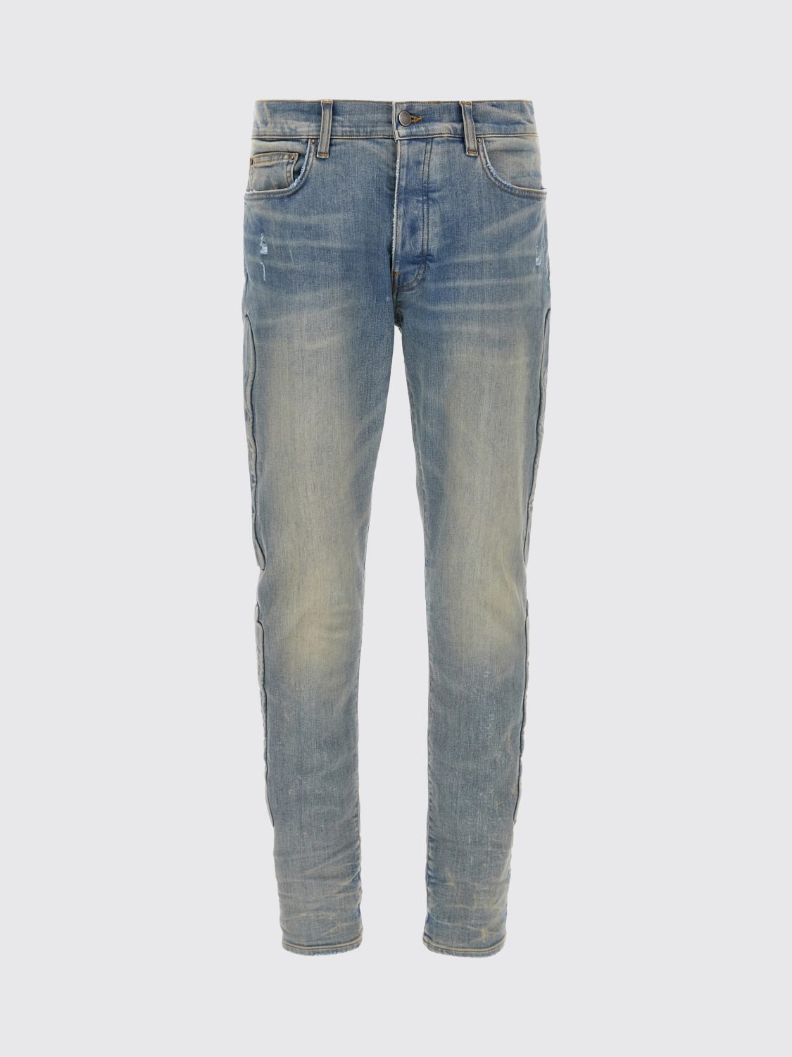 AMIRI JEANS: Jeans in denim con ossa di scheletro Amiri, Blue - Img 1