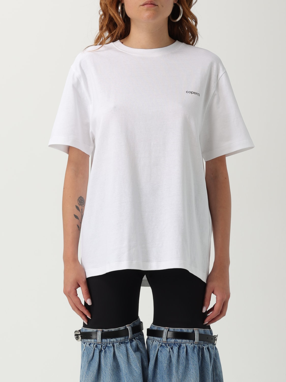 Tシャツ・カットソー COPERNI Woman T-Shirt White COPJS03F5036 WHTBLK COPERNI:Tシャツ レディース - ホワイト | GIGLIO.COM