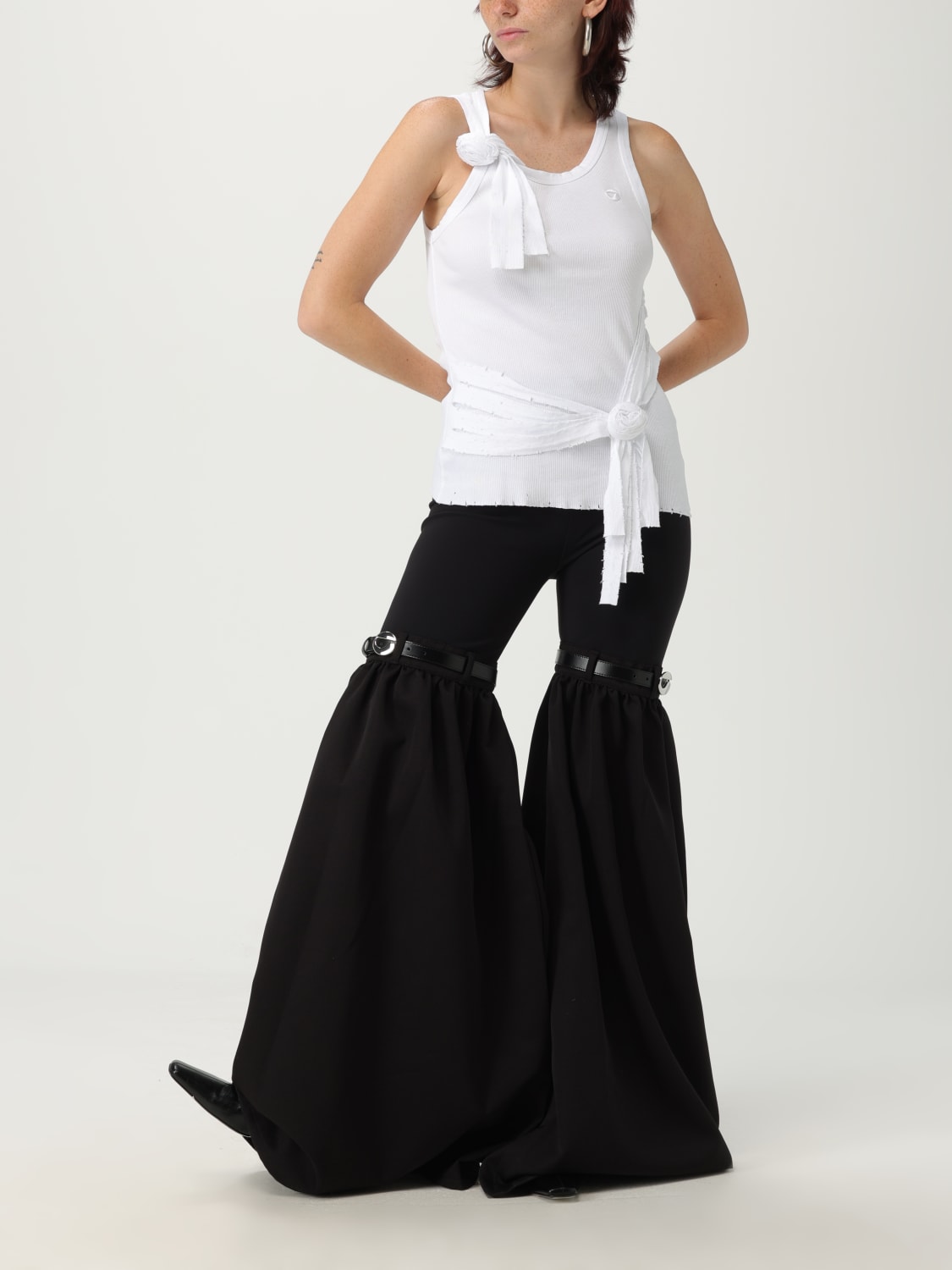 パンツ COPERNI Woman Pants Black COPP131F3004 BLK Black Tailored Cargo Pants by Coperni on Sale