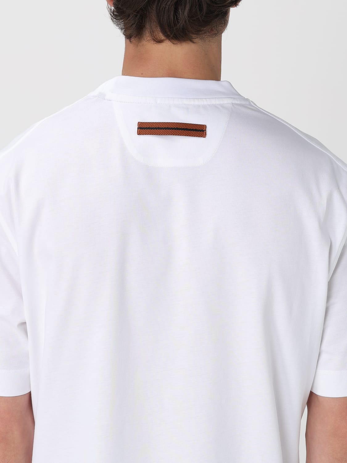Tシャツ・カットソー ERMENEGILDO ZEGNA Men T Shirts RE7364 A777 N01 WHITE Zegna - Cotton crew-neck T-shirt White - The Corner