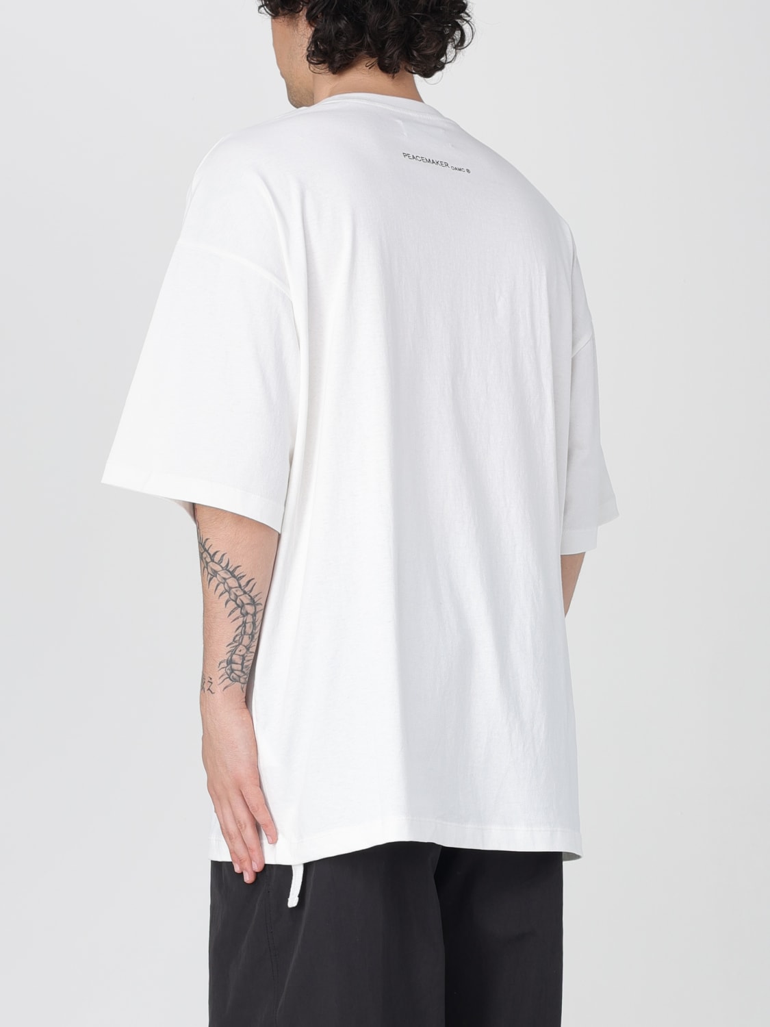 Tシャツ・カットソー OAMC Men T-shirt White PCM1OT05NJE003002 WHT White Layered Logo T-Shirt | OAMC - Antonia