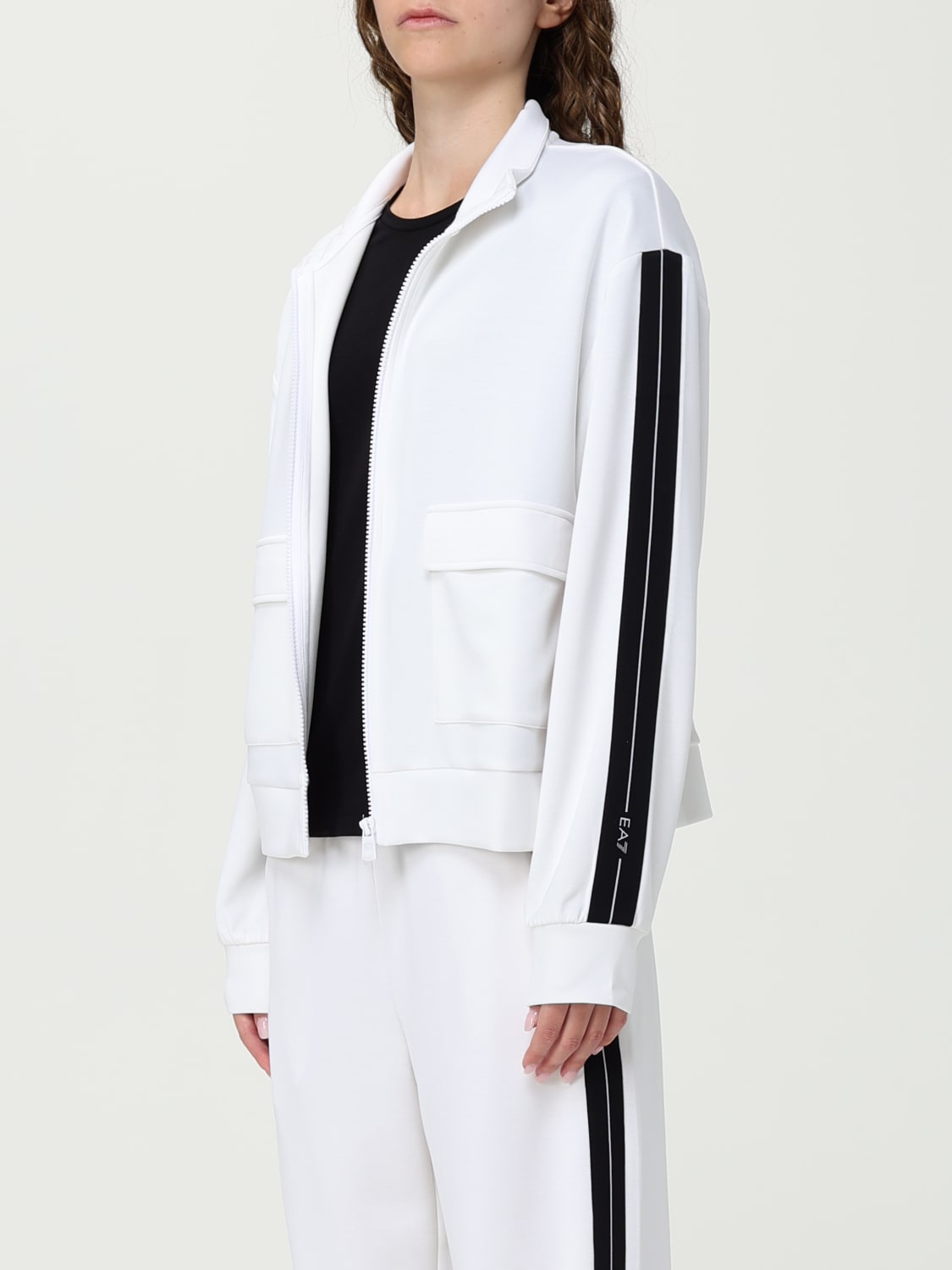 EA7: Sweater woman - White | Ea7 sweatshirt 7W000171AF12643