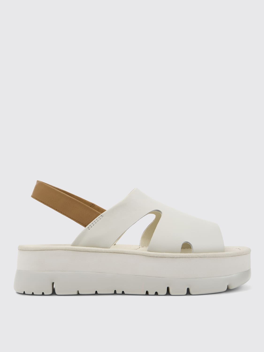 CAMPER HEELED SANDAL: Flat sandals woman Camper, White - Img 1
