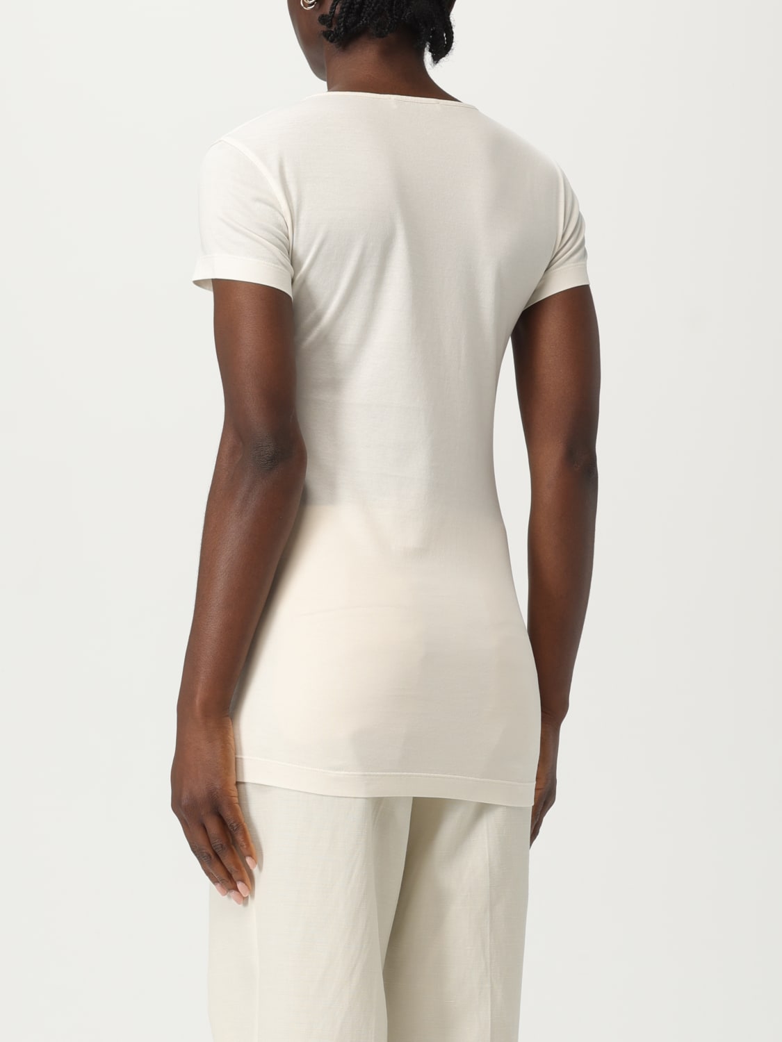 Tシャツ・カットソー LEMAIRE Woman T-Shirt Yellow Cream TO1352LJ1018 WH001 LEMAIRE: T-shirt woman - Yellow Cream | Lemaire t-shirt