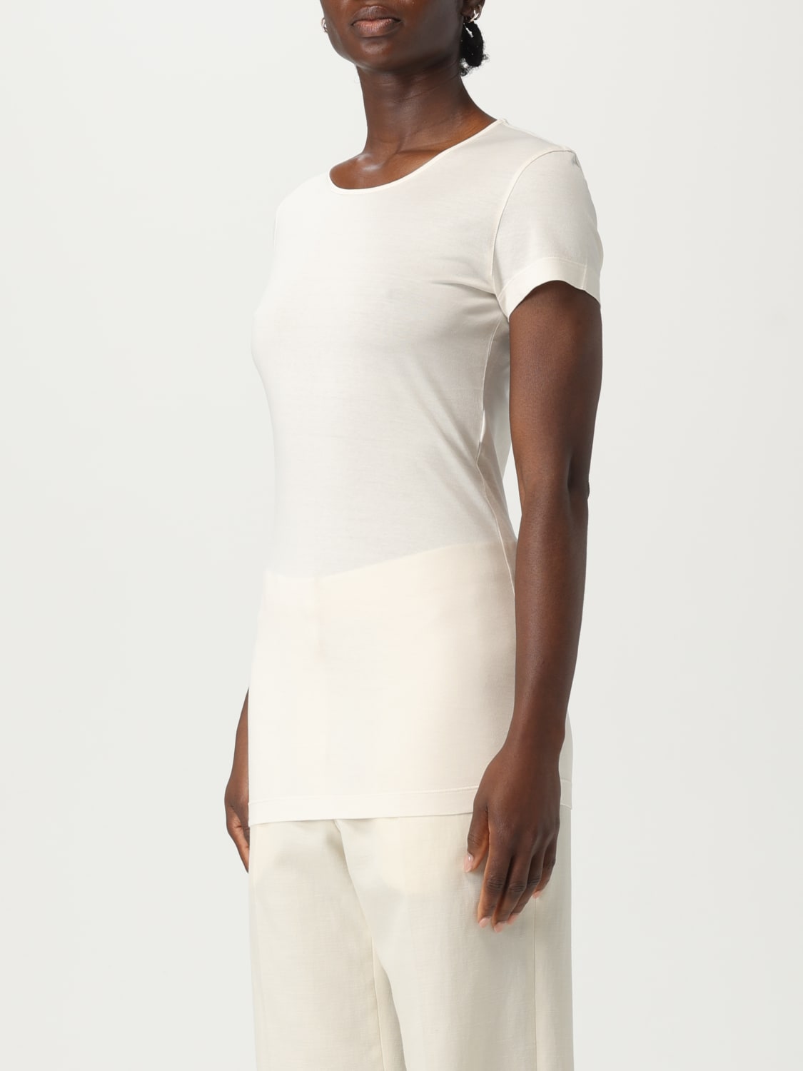 Tシャツ・カットソー LEMAIRE Woman T-Shirt Yellow Cream TO1352LJ1018 WH001 LEMAIRE: T-shirt woman - Yellow Cream | Lemaire t-shirt