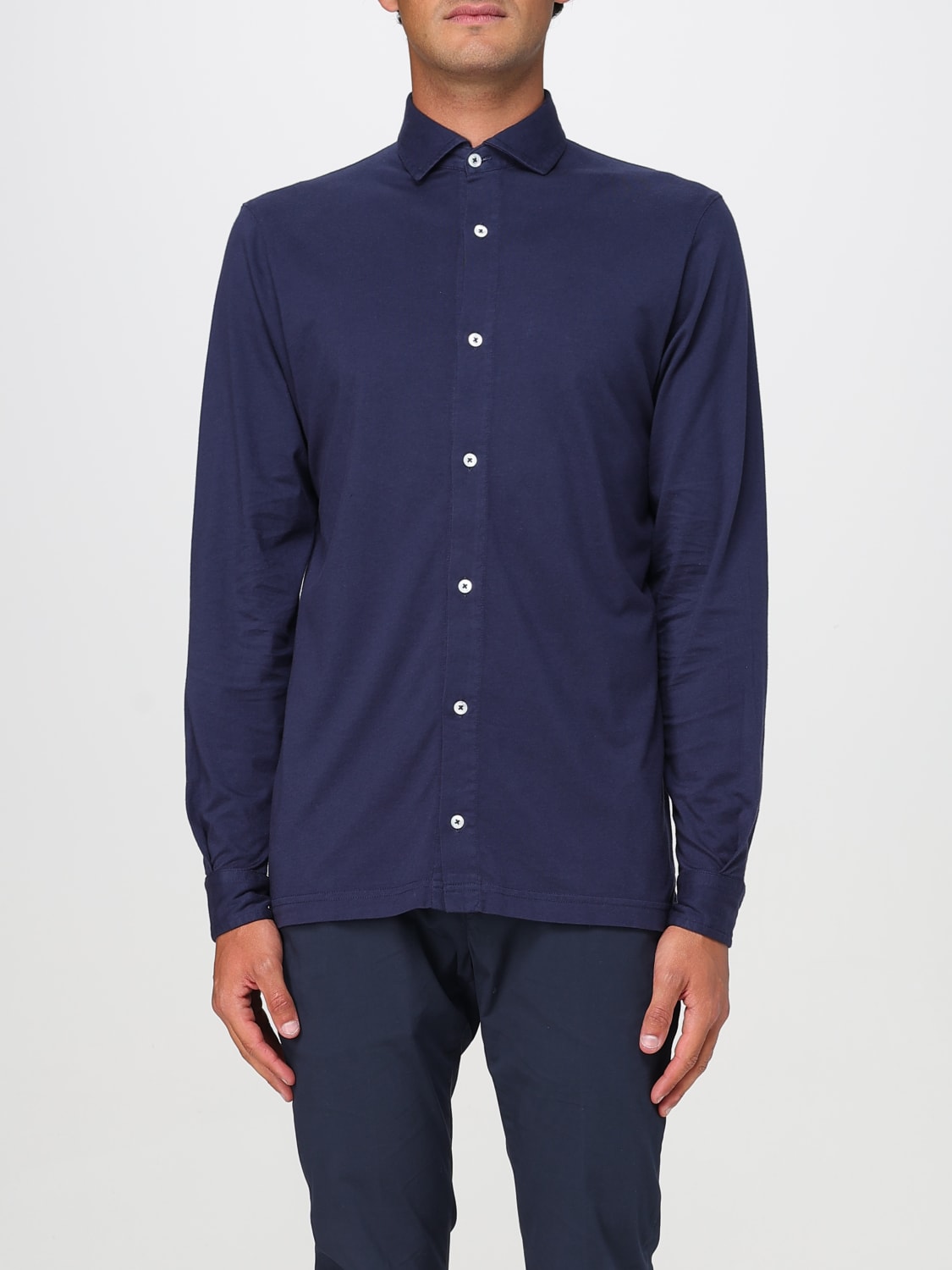 DOPPIAA CAMICIA: Camicia in maglia Doppiaa , Blue - Img 1