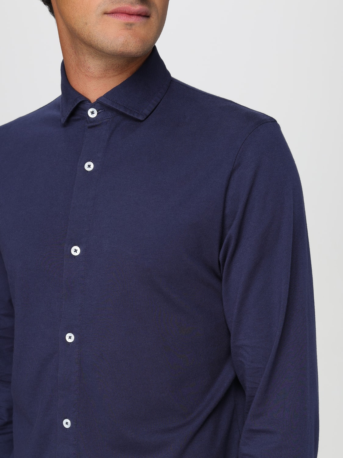 DOPPIAA CAMICIA: Camicia in maglia Doppiaa , Blue - Img 3