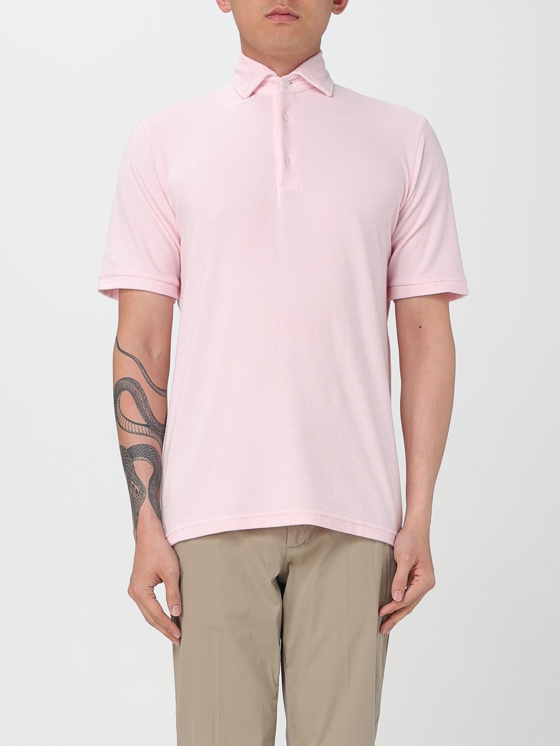 DOPPIAA T恤: T恤 男士 Doppiaa, 灰褐色 - Img 1