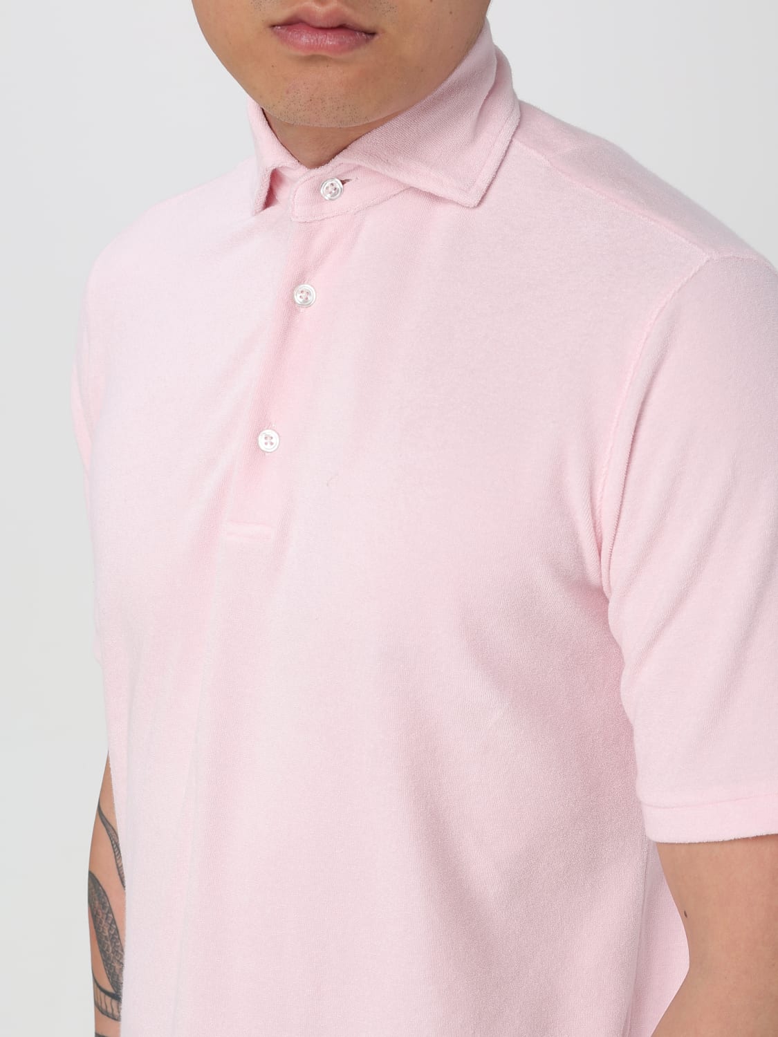 DOPPIAA T恤: T恤 男士 Doppiaa, 灰褐色 - Img 3