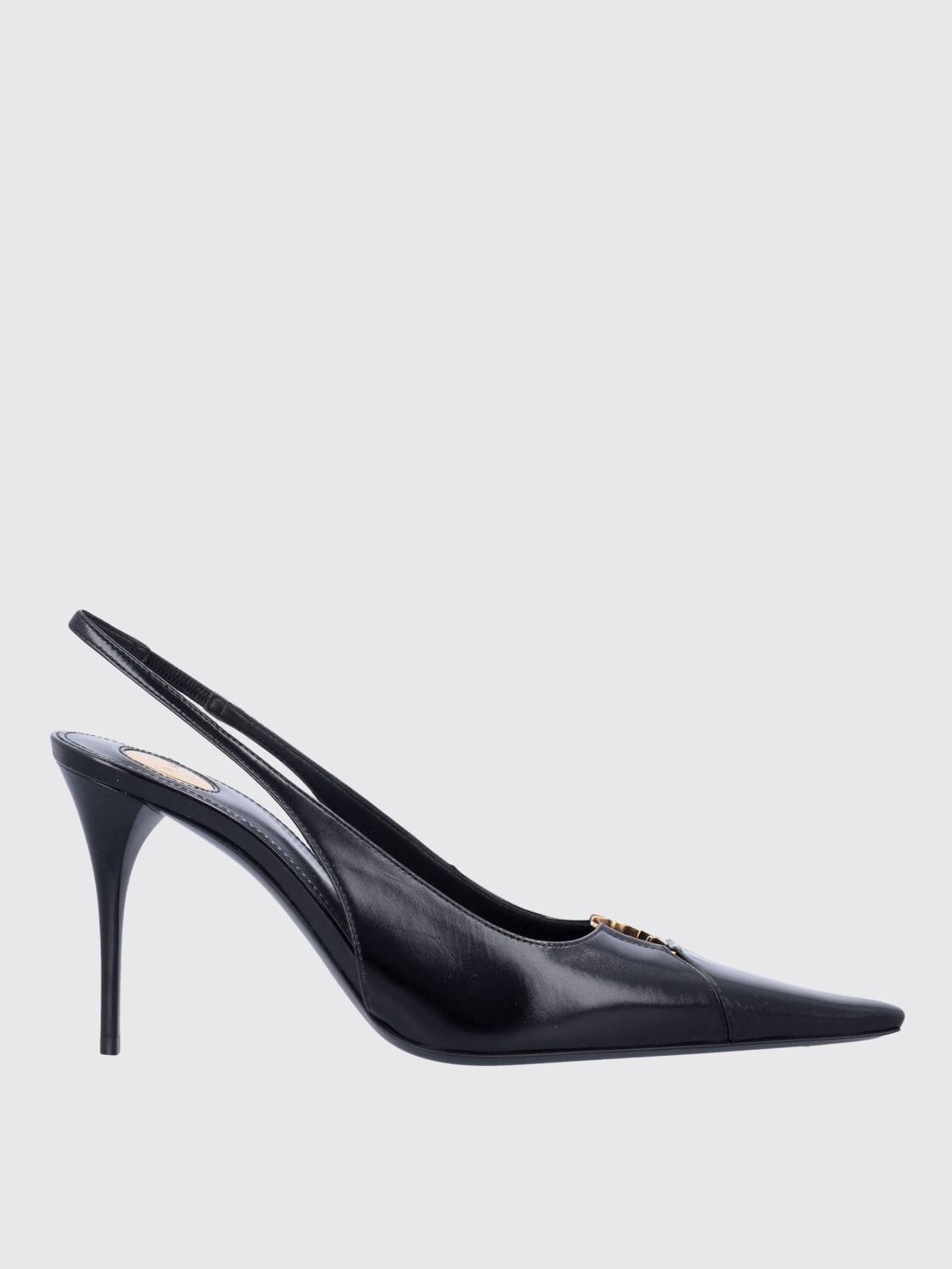 SAINT LAURENT PARIS｜PUMPS(HEELS) (806685 AAESX 1000) BABYLONE BRETEUIL slingback pumps in smooth leather | Saint