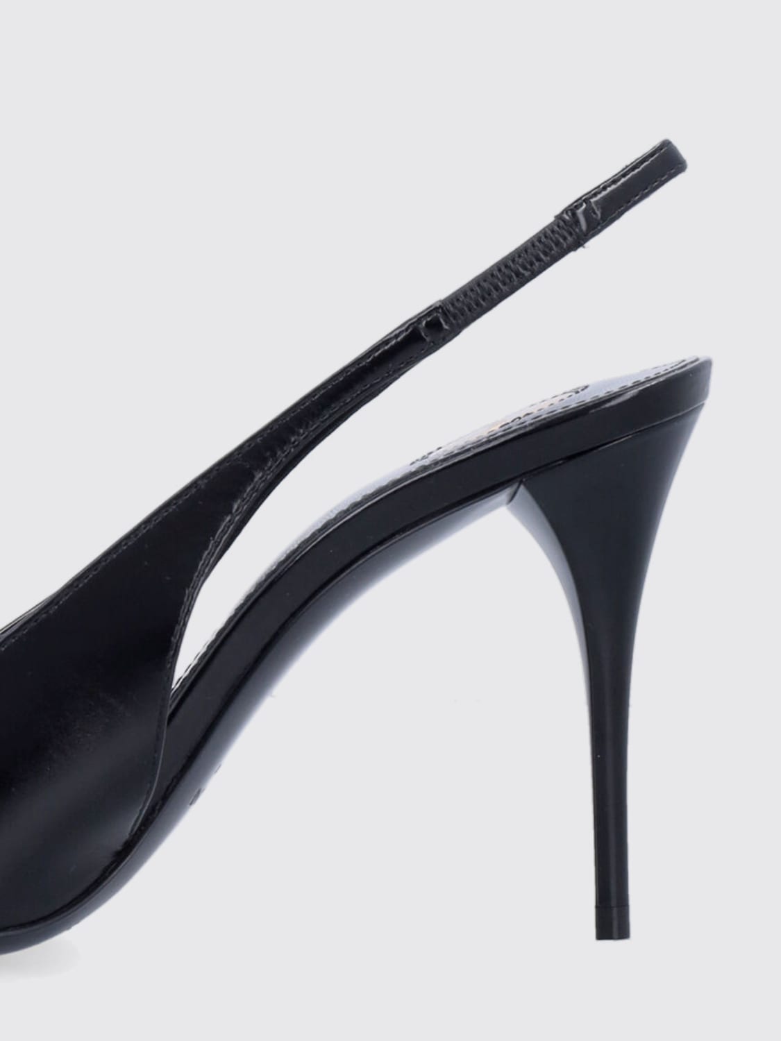 SAINT LAURENT PARIS｜PUMPS(HEELS) (806685 AAESX 1000) BABYLONE BRETEUIL slingback pumps in smooth leather | Saint