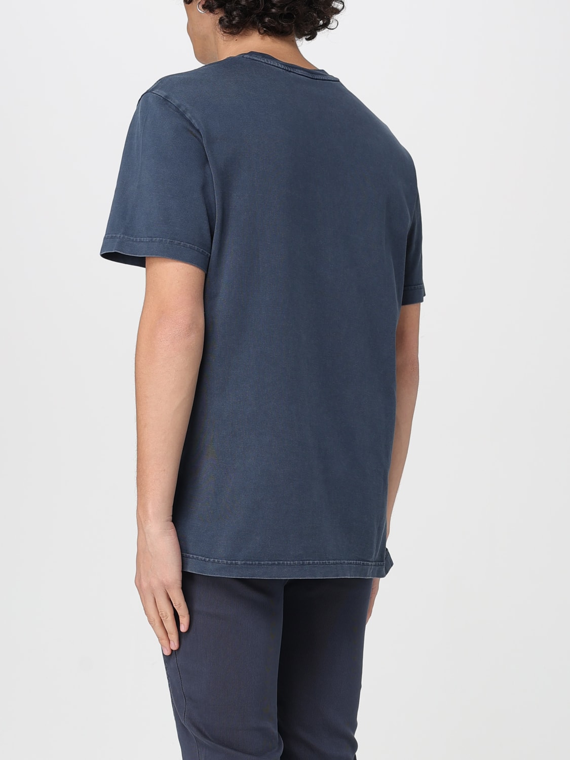 Tシャツ・カットソー LACOSTE Men T Shirts TH9894 C7Z Blue Men's Washed Effect Heavy Jersey T-Shirt - T-shirts - New In