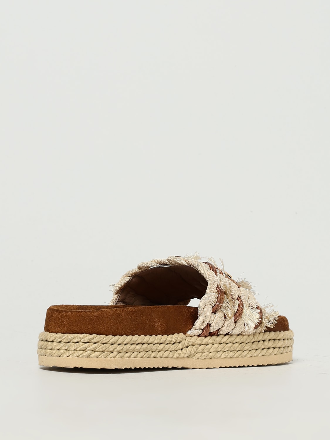 サンダル・ミュール MOU Women Sandals 451008KBEI Beige Mou Sandals Size 38 EU: Elegant Leather Design