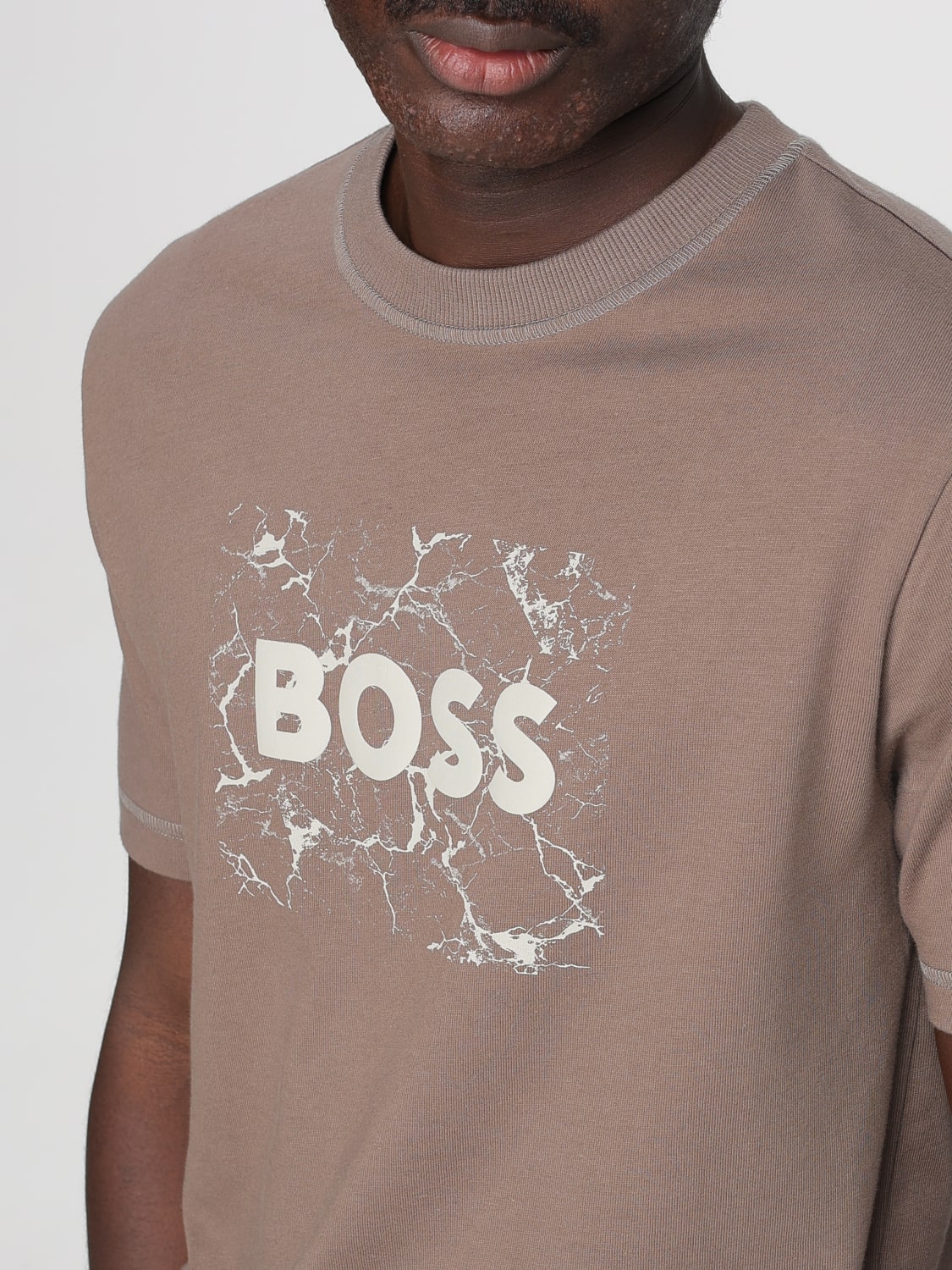 Tシャツ・カットソー BOSS Men T-shirt Beige 50539186 294 BOSS: T-shirt men - Beige | Boss t-shirt 50539186 online at