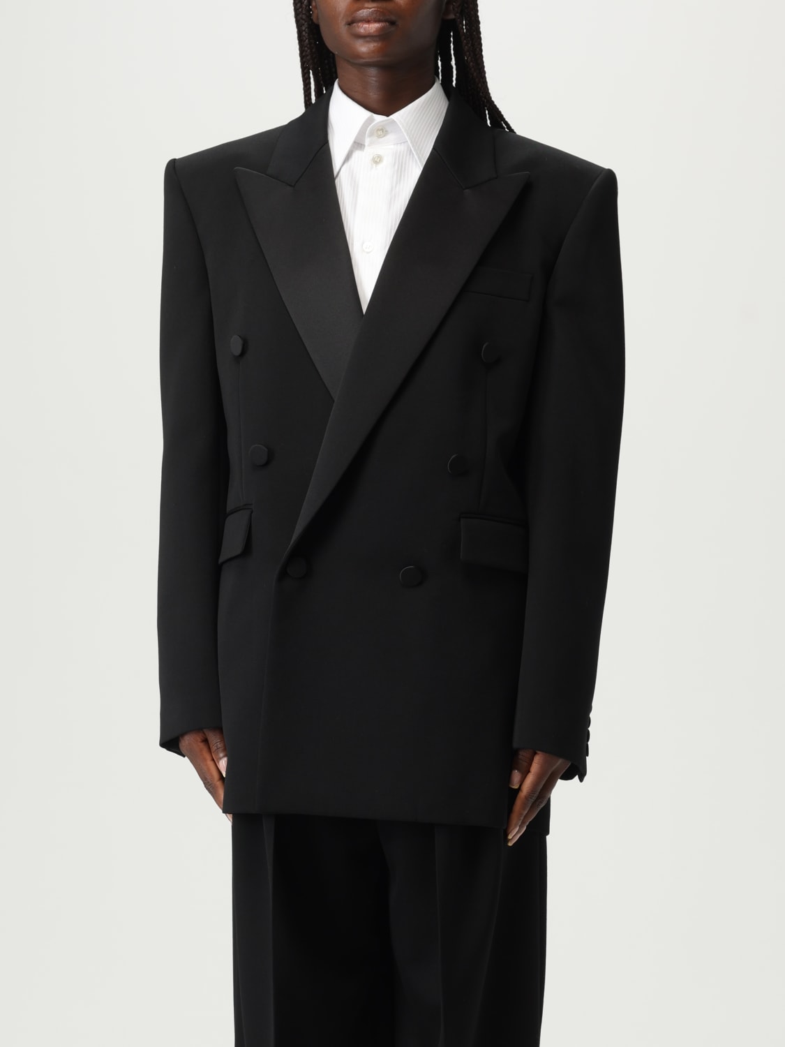 アウターその他 SAINT LAURENT Woman Blazer Black 828008Y7E63 1000 SAINT LAURENT: Blazer woman - Black | Saint Laurent blazer