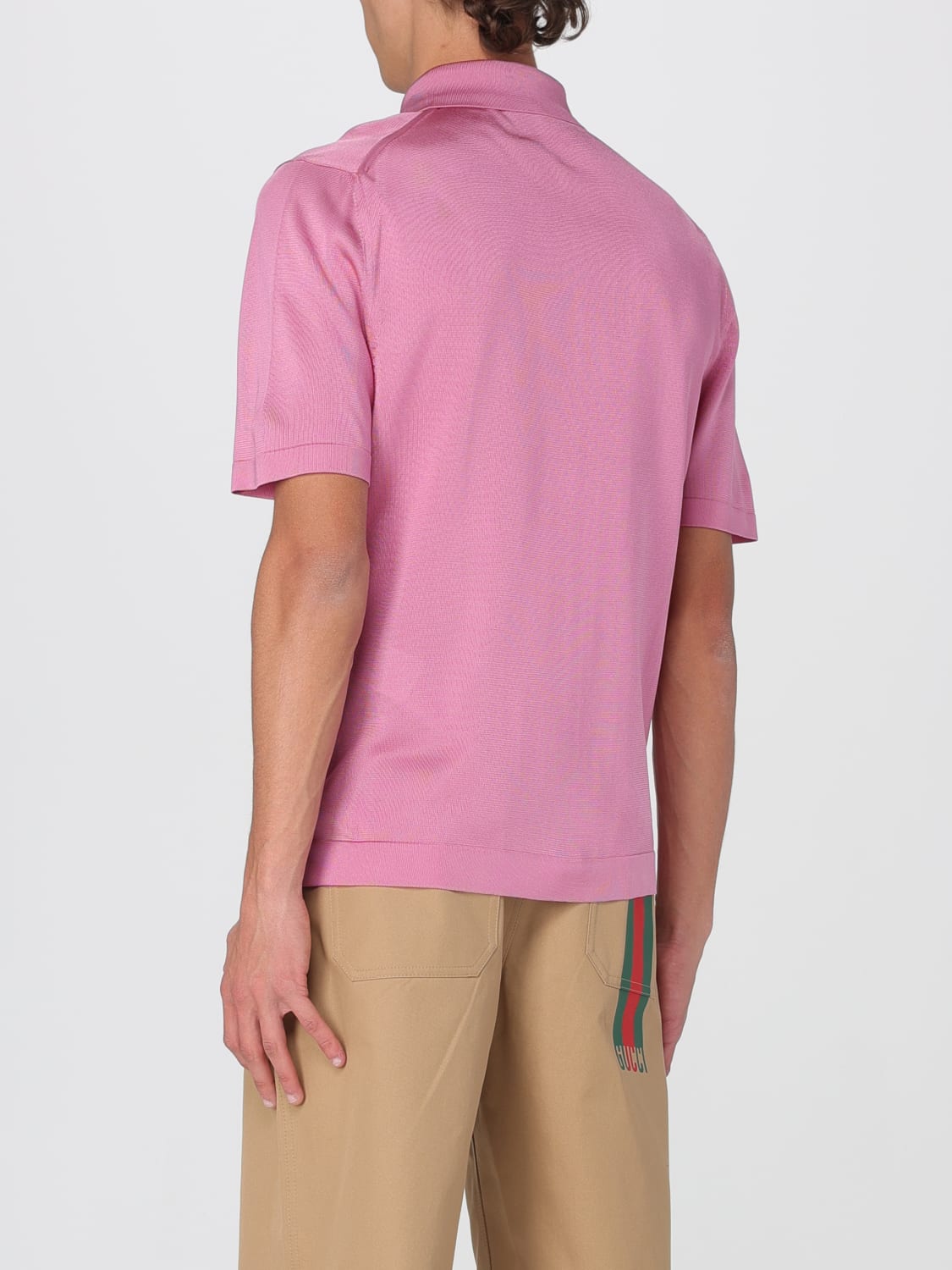 ポロシャツ GUCCI Men Polo shirt Pink 816783XKEPD 6900 GUCCI: Polo shirt men - Pink | Gucci polo shirt 816783XKEPD
