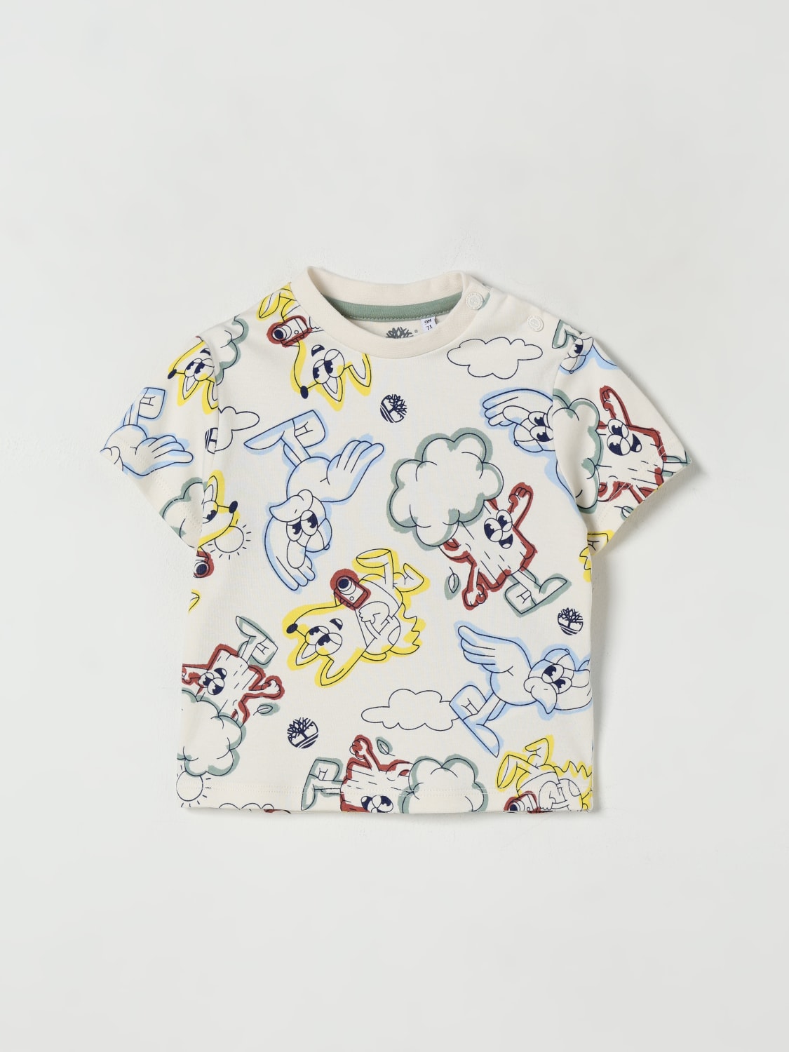 TIMBERLAND T-SHIRT: T-shirt kids Timberland, Cream - Img 1