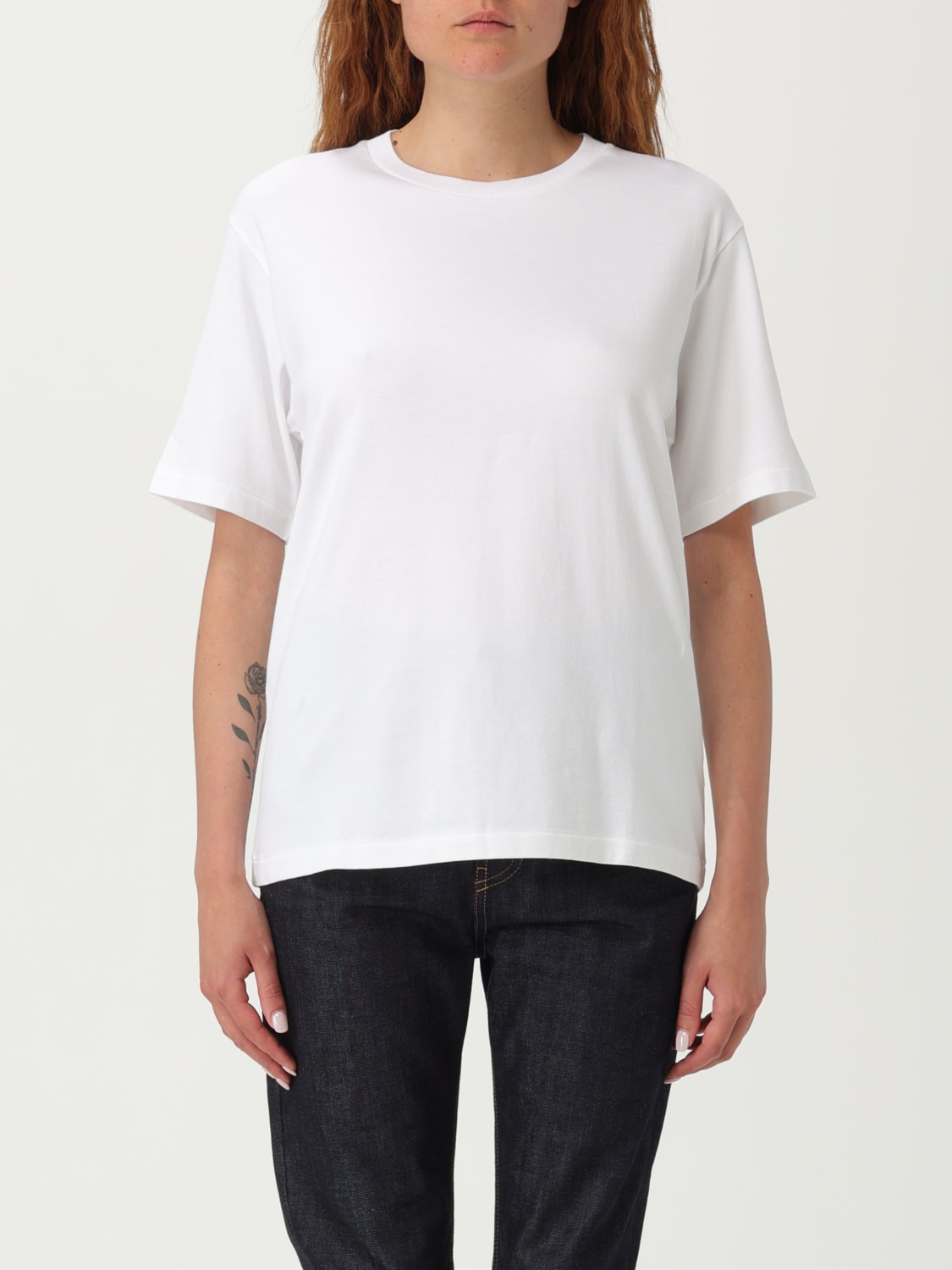 Tシャツ・カットソー AURALEE Woman T-Shirt White A25ST03PC WHITE AURALEE: T-shirt woman - White | Auralee t-shirt A25ST03PC