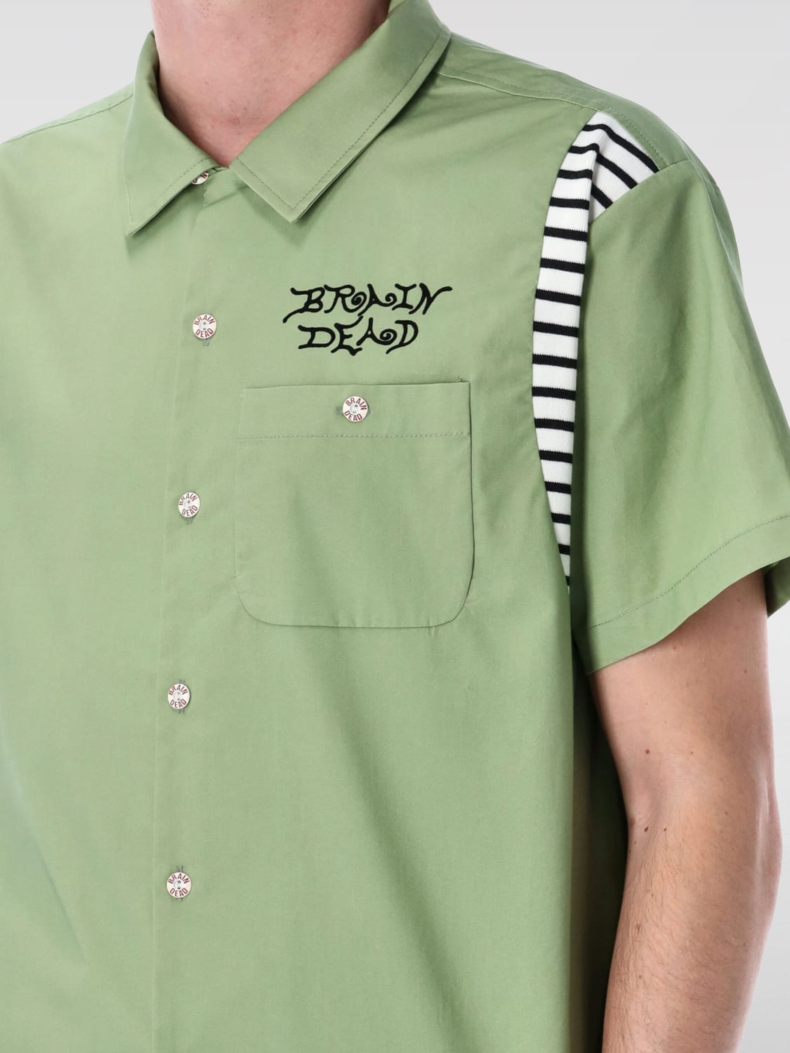 BRAIN DEAD SHIRT: T-shirt men Brain Dead, Green - Img 3