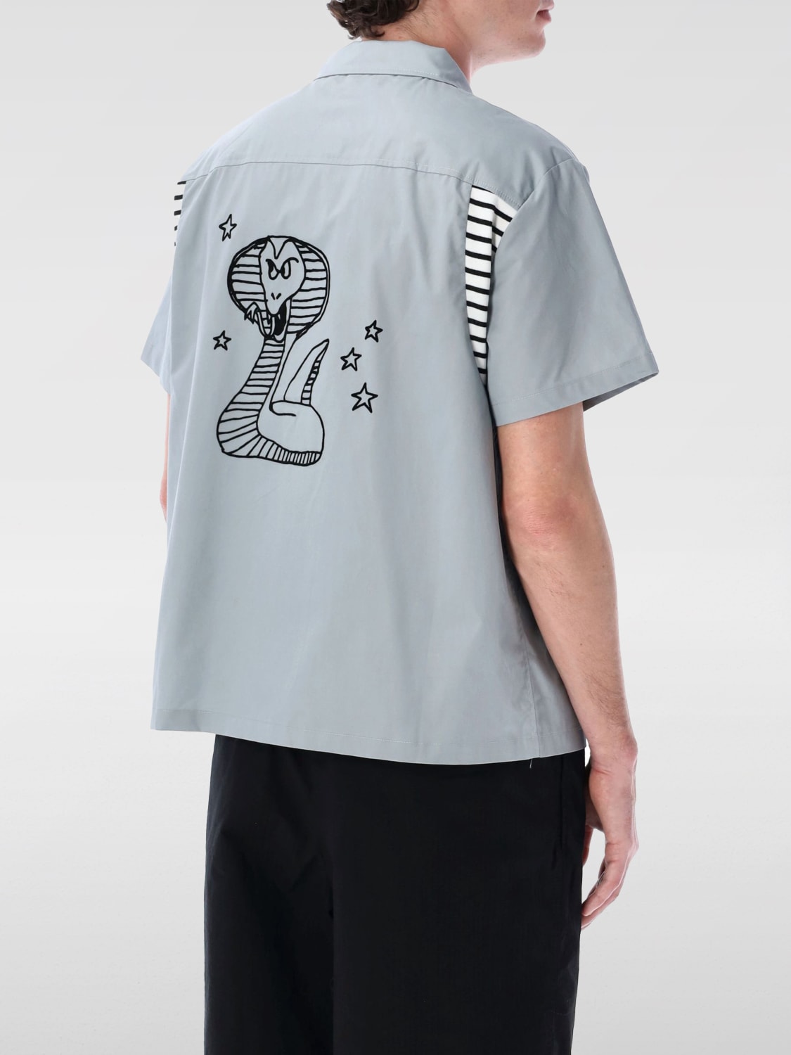 BRAIN DEAD SHIRT: Brain Dead casual cotton shirt, Grey - Img 2