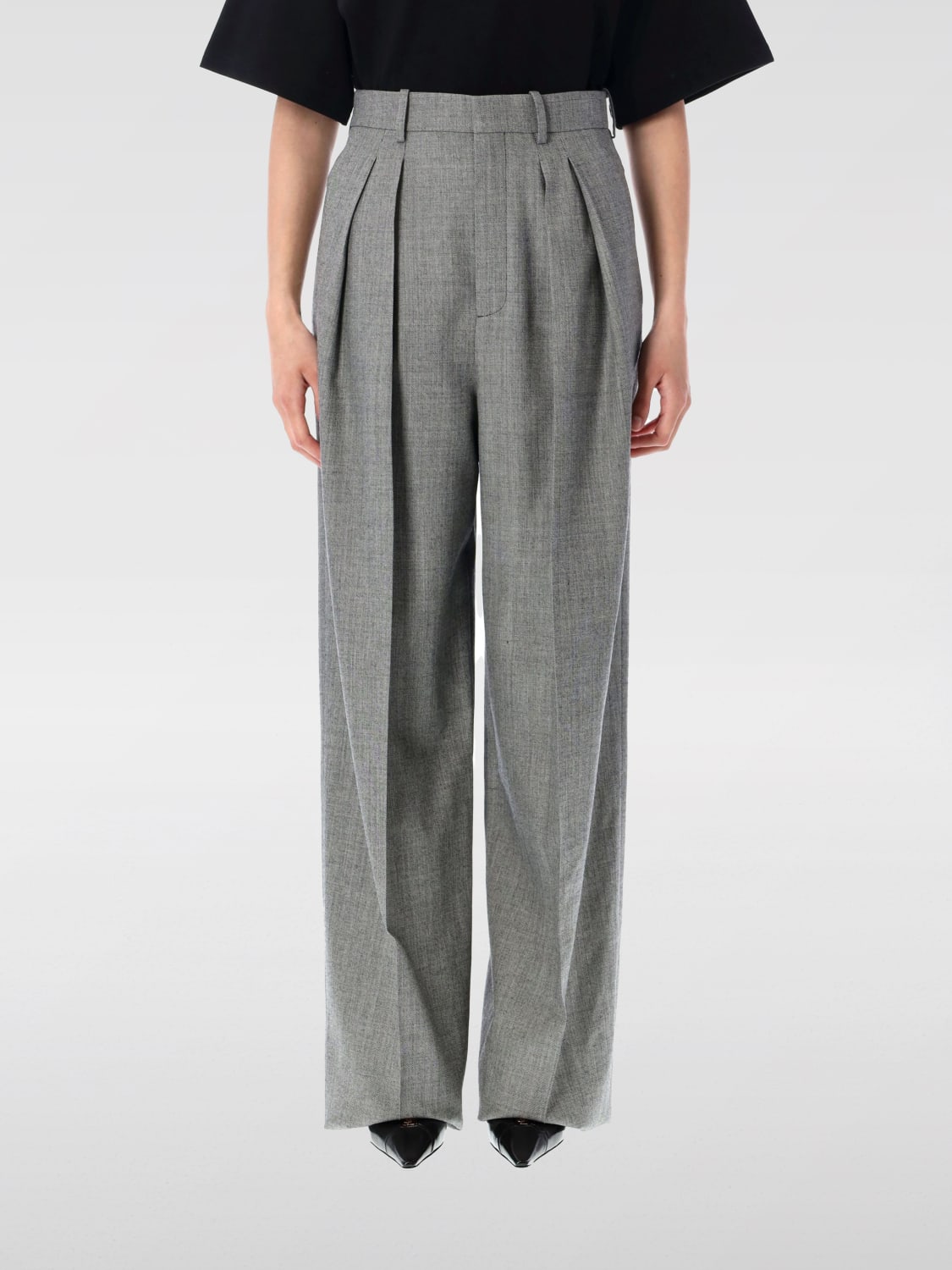 パンツ SAINT LAURENT Woman Pants Grey 824389Y7K17 9787 SAINT LAURENT: Pants woman - Grey | Saint Laurent pants