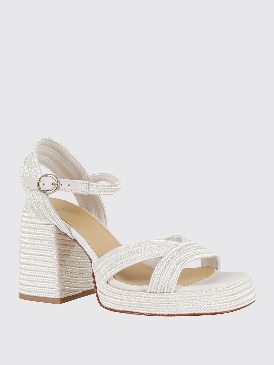 CASTAÑER SANDALES À TALONS: Chaussures basses femme CastaÑer, Blanc - Img 2