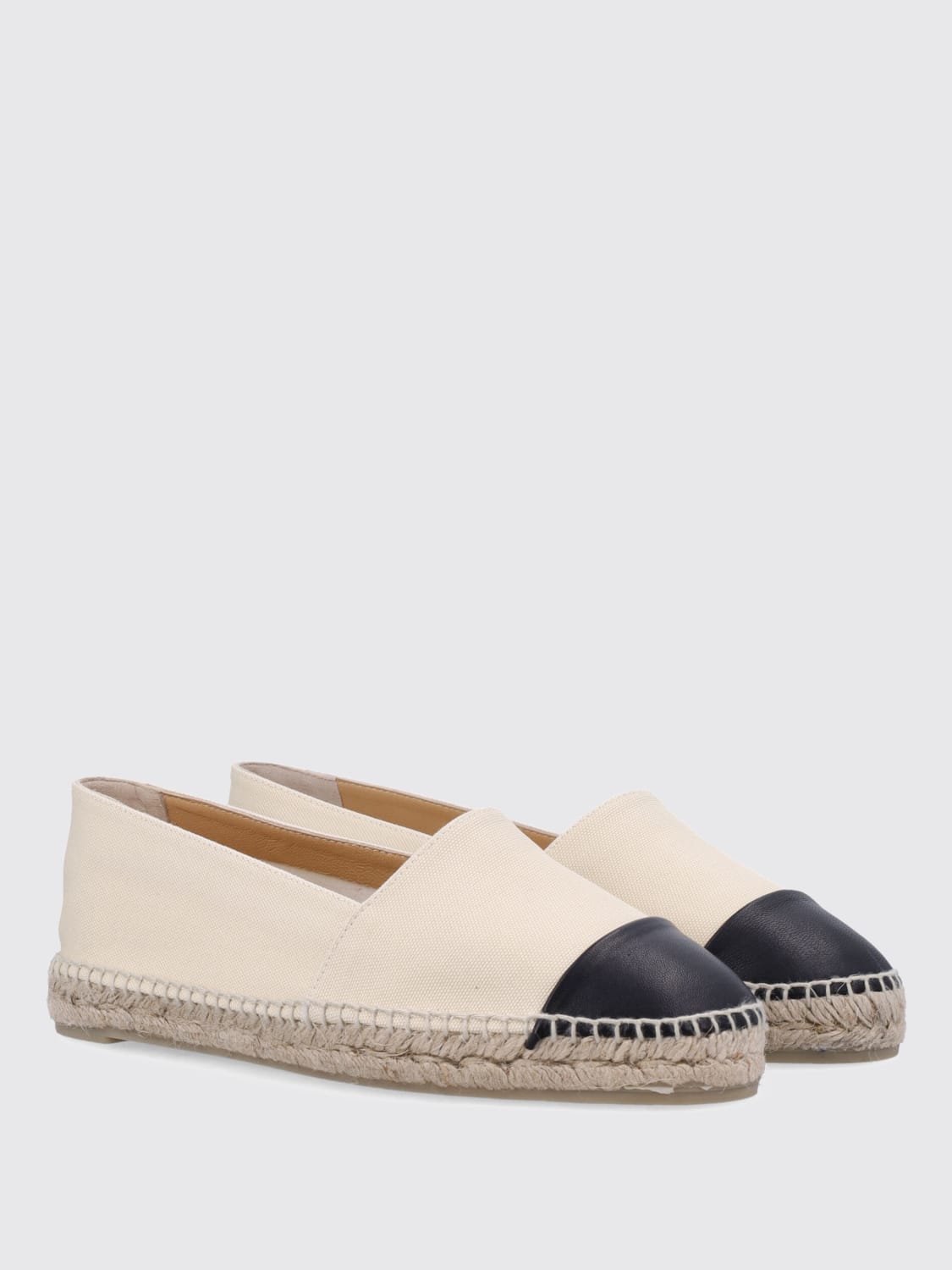 CASTAÑER ESPADRILLAS: Espadrillas Castañer in canvas e pelle , Naturale - Img 2