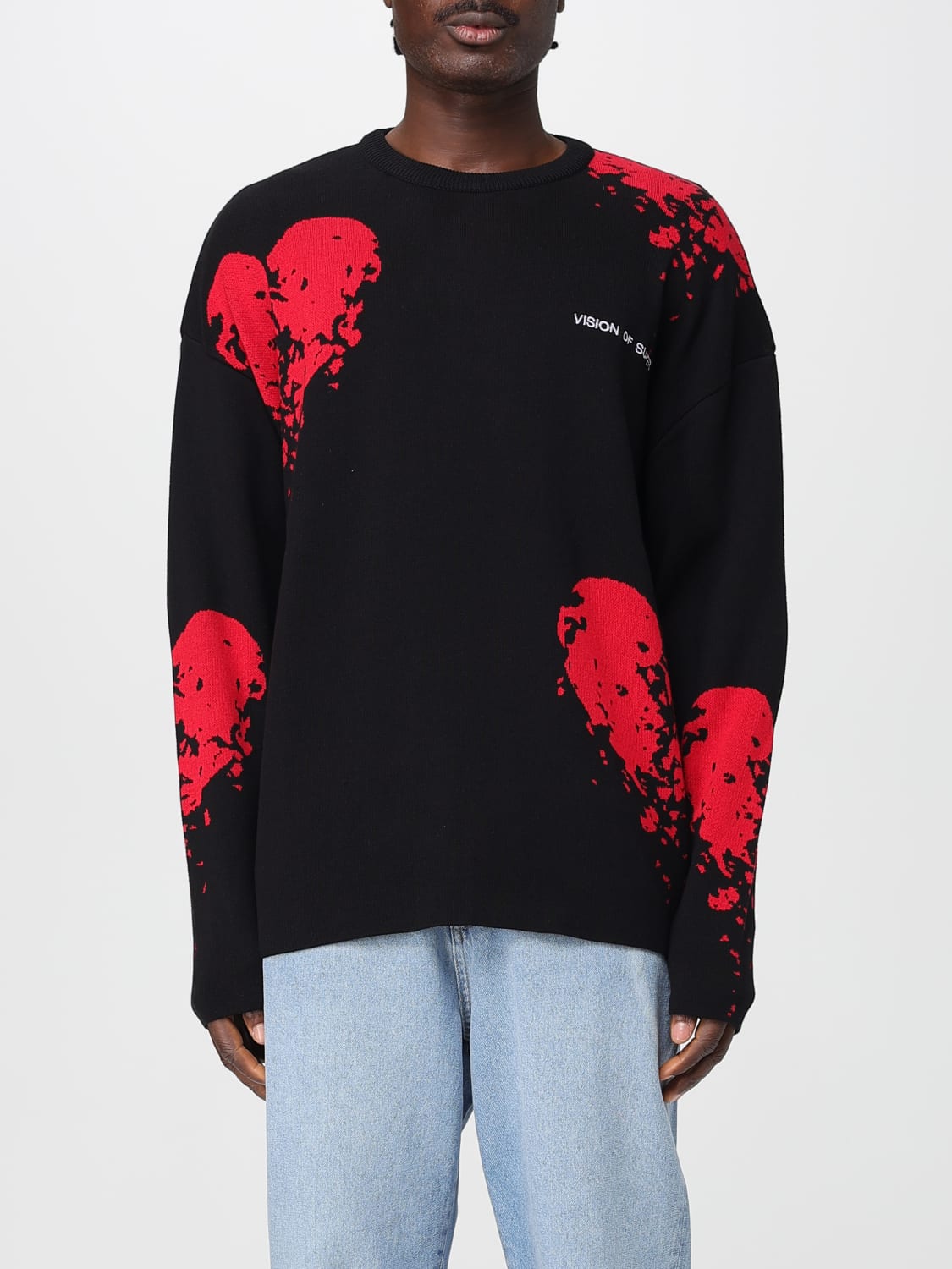 ニット・セーター VISION OF SUPER Men Sweater VS01514 BLACK Black VISION OF SUPER: Sweater men - Black | Vision Of Super