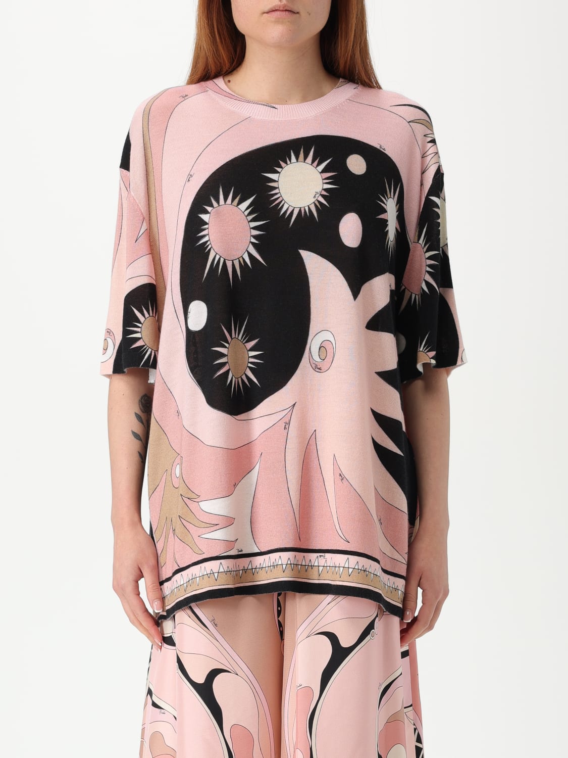 PUCCI TOP: T-shirt woman Pucci, Pink - Img 1