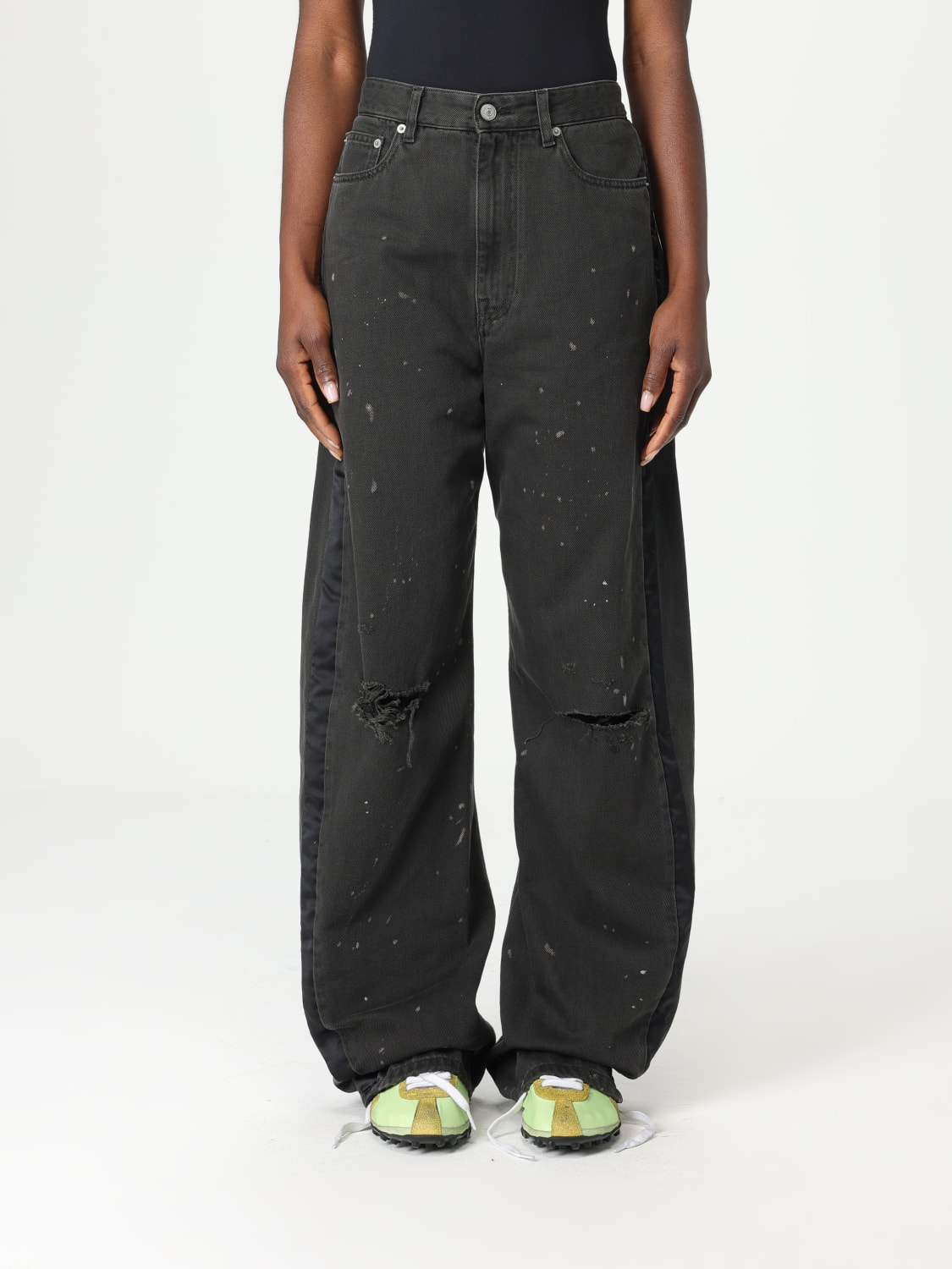 デニム・ジーパン MM6 MAISON MARGIELA Woman Jeans Black S62LB0194M30011 964 MM6 Maison Margiela-Ripped Denim-S62LB0194M30011 964 – Dope