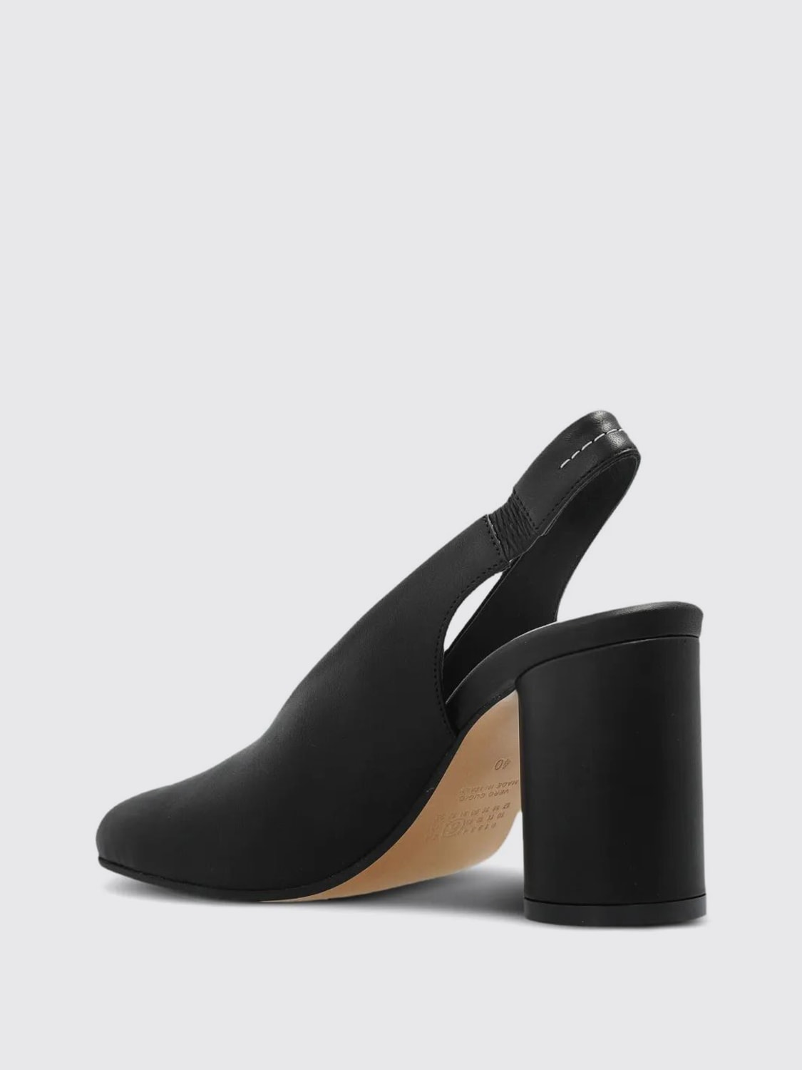 MM6 MAISON MARGIELA SANDALI CON TACCO: Sandalo MM6 Maison Margiela in pelle , Nero - Img 3