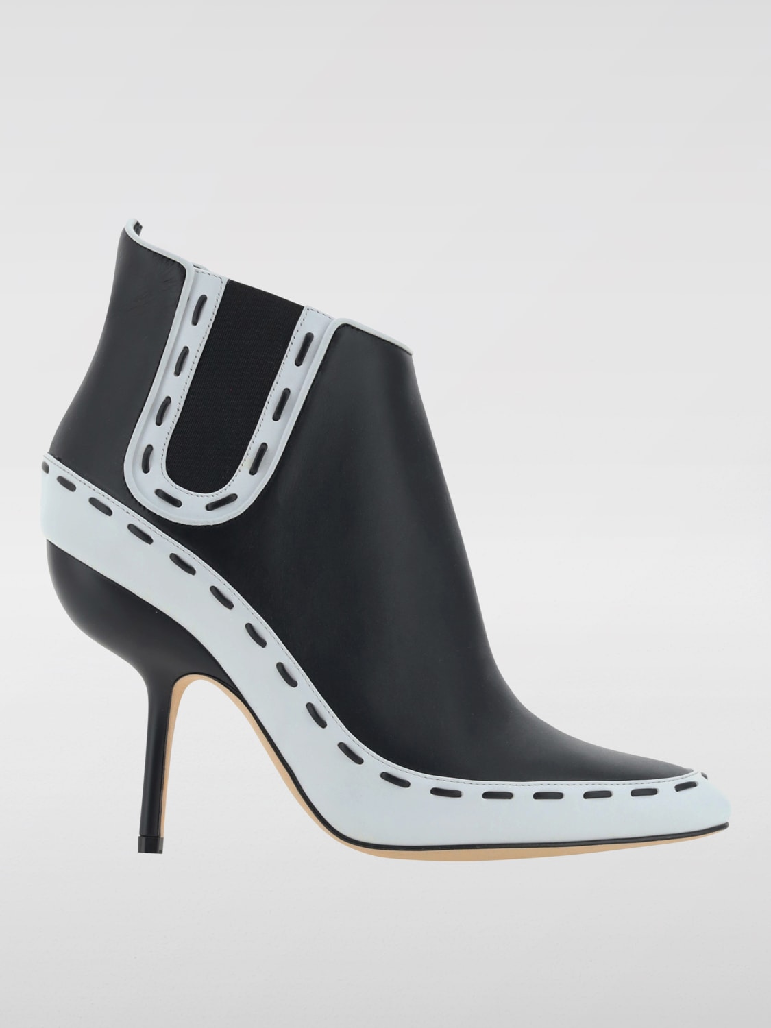 MANOLO BLAHNIK FLAT ANKLE BOOTS: Shoes woman Manolo Blahnik, White - Img 1