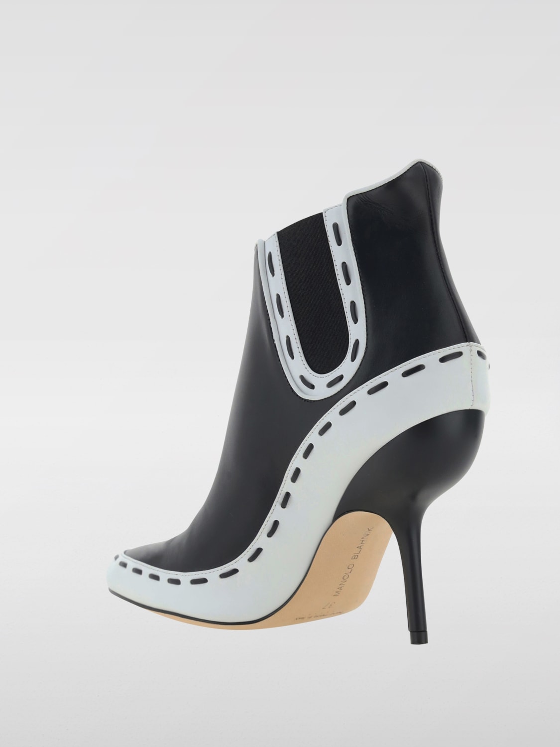 MANOLO BLAHNIK FLAT ANKLE BOOTS: Shoes woman Manolo Blahnik, White - Img 3