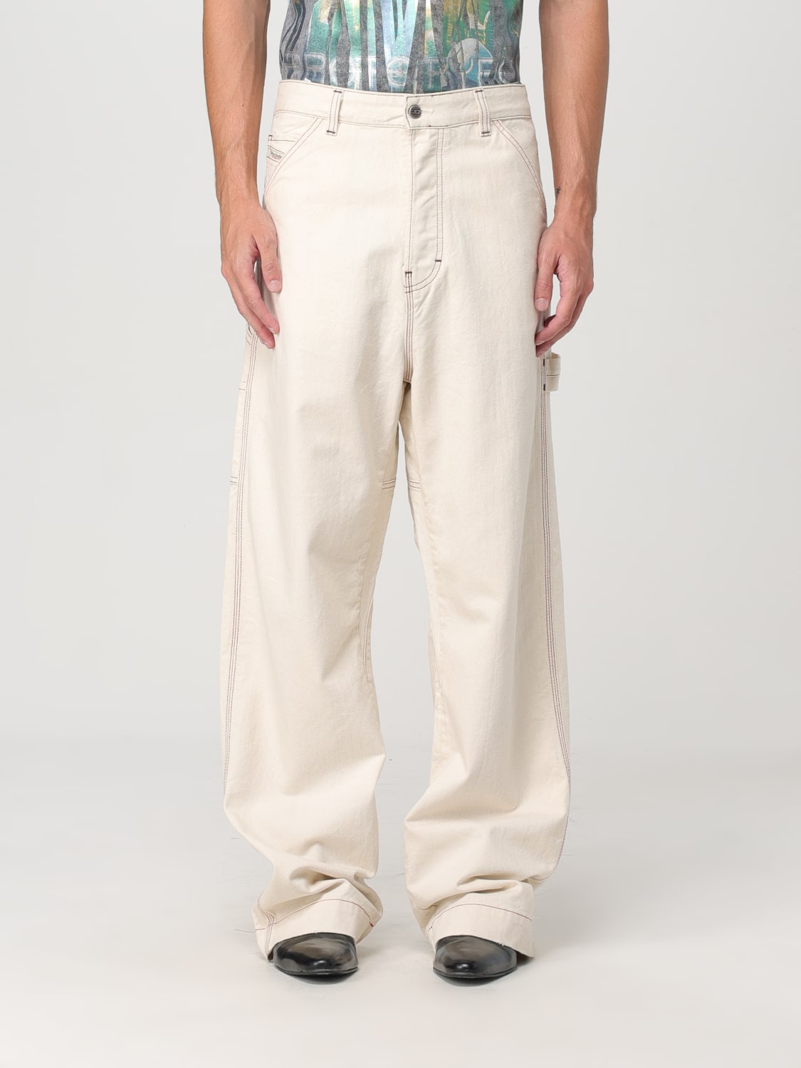 DIESEL JEANS: Pants men Diesel, Beige - Img 1