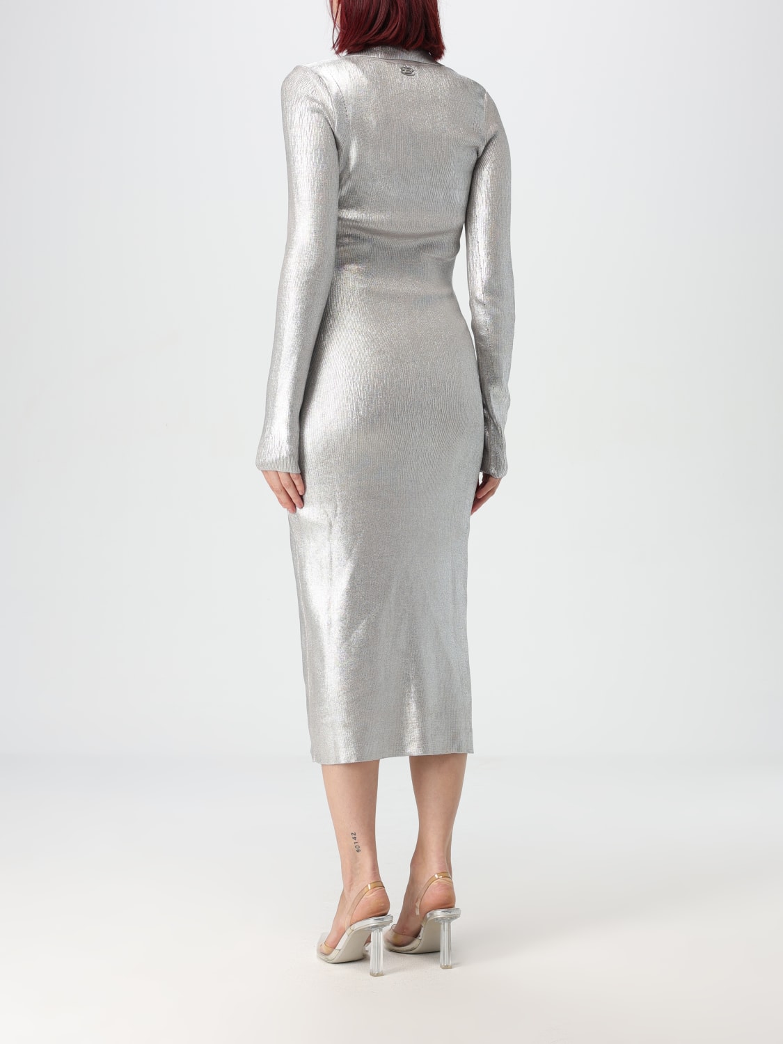 DIESEL DRESS: Dress woman Diesel, Silver - Img 2