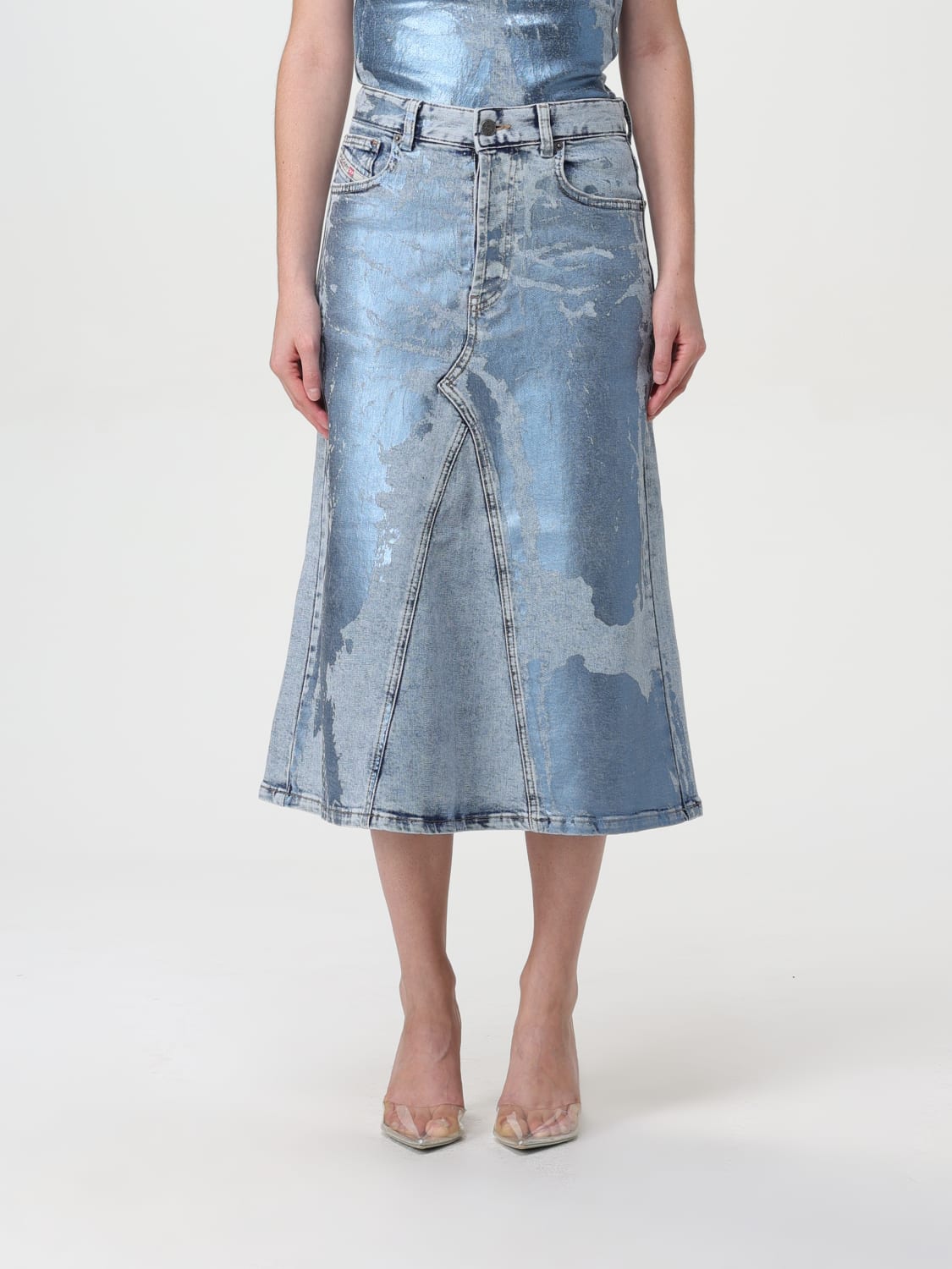 DIESEL SKIRT: Skirt woman Diesel, Blue - Img 1