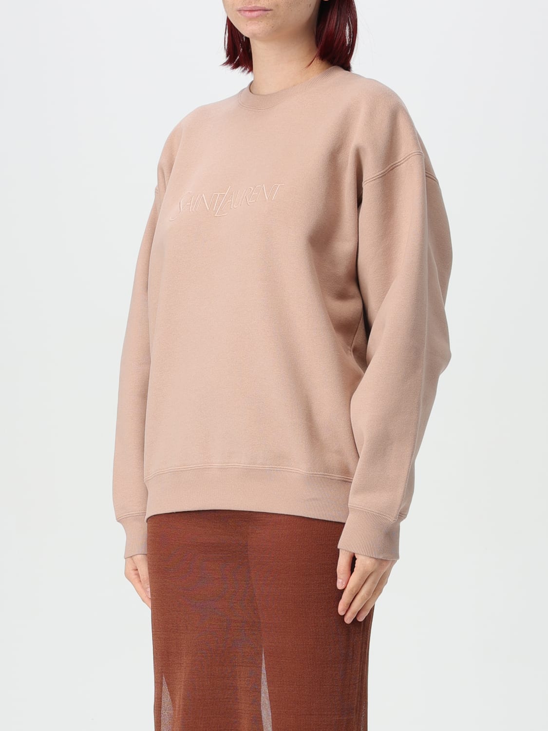 SAINT LAURENT SWEATSHIRT: Sweatshirt woman Saint Laurent, Pink - Img 4