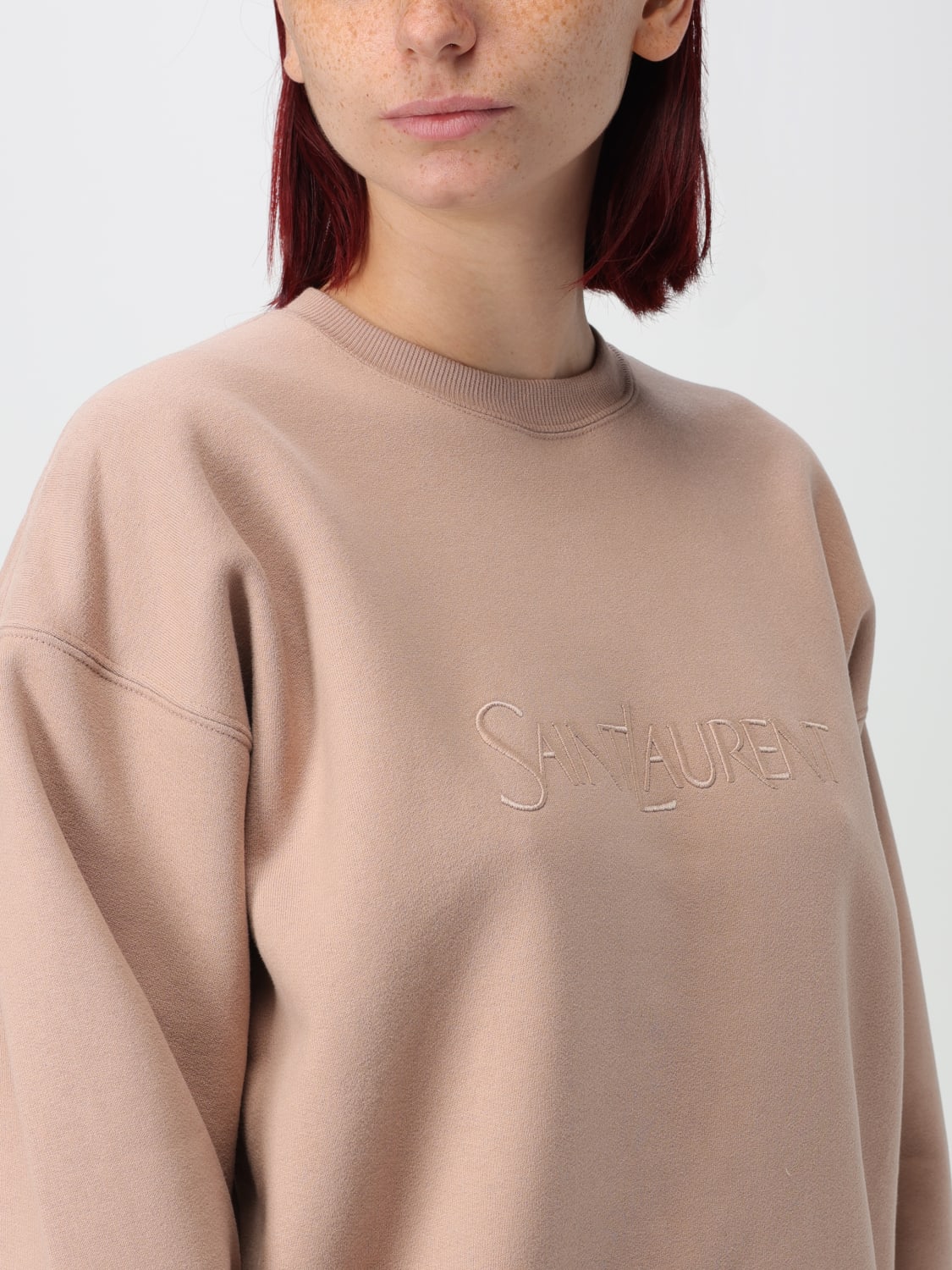 SAINT LAURENT SWEATSHIRT: Sweatshirt damen Saint Laurent, Pink - Img 5