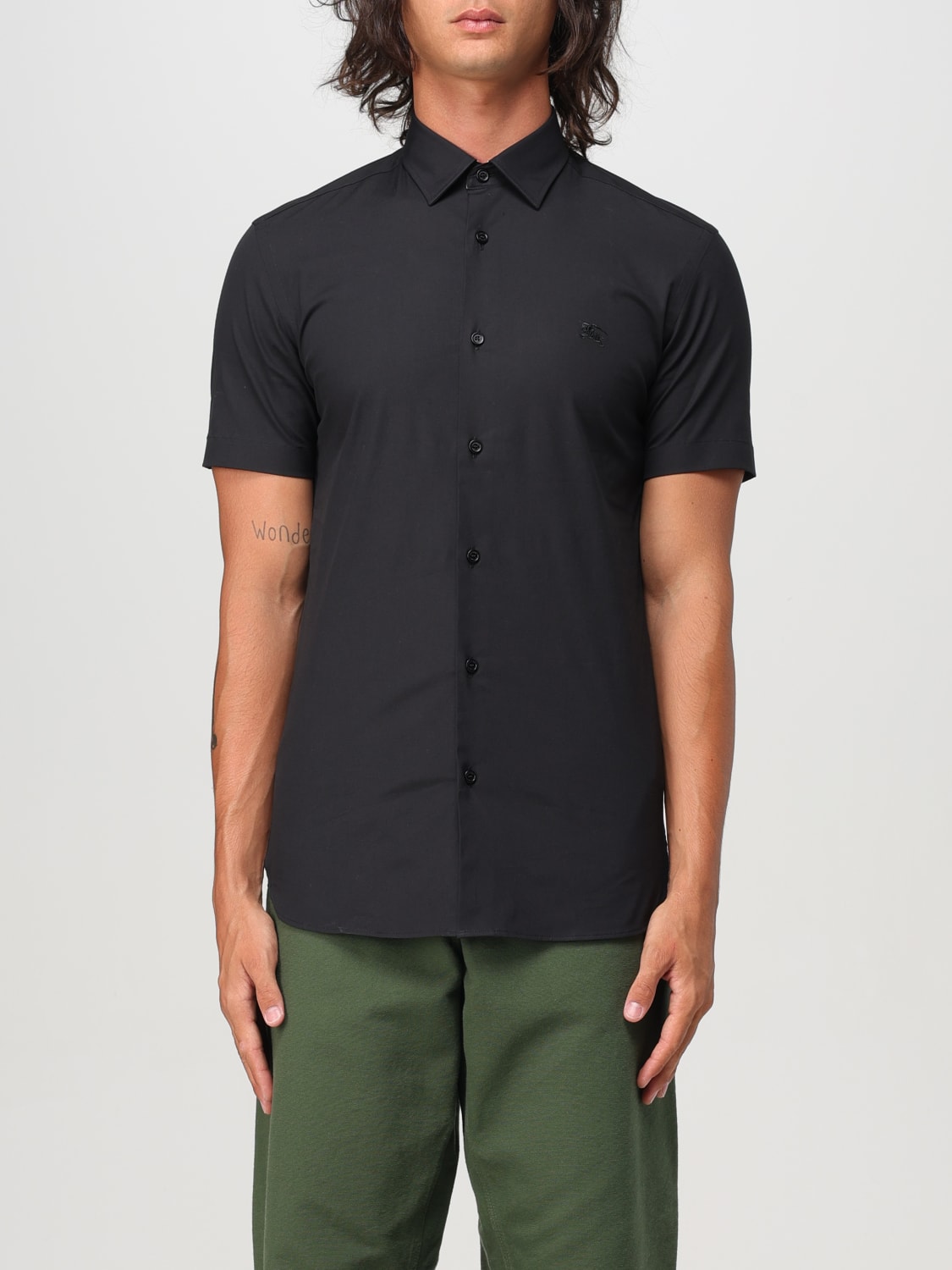 BURBERRY SHIRT: Shirt men Burberry, Black - Img 1