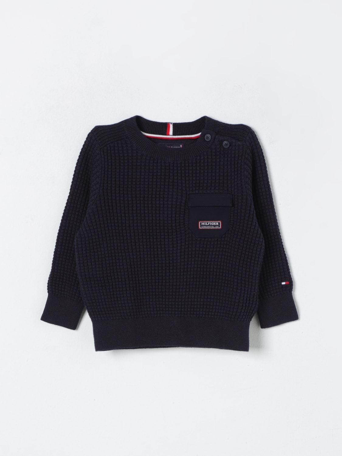 TOMMY HILFIGER PULLOVER: Pullover kinder Tommy Hilfiger, Blau - Img 1