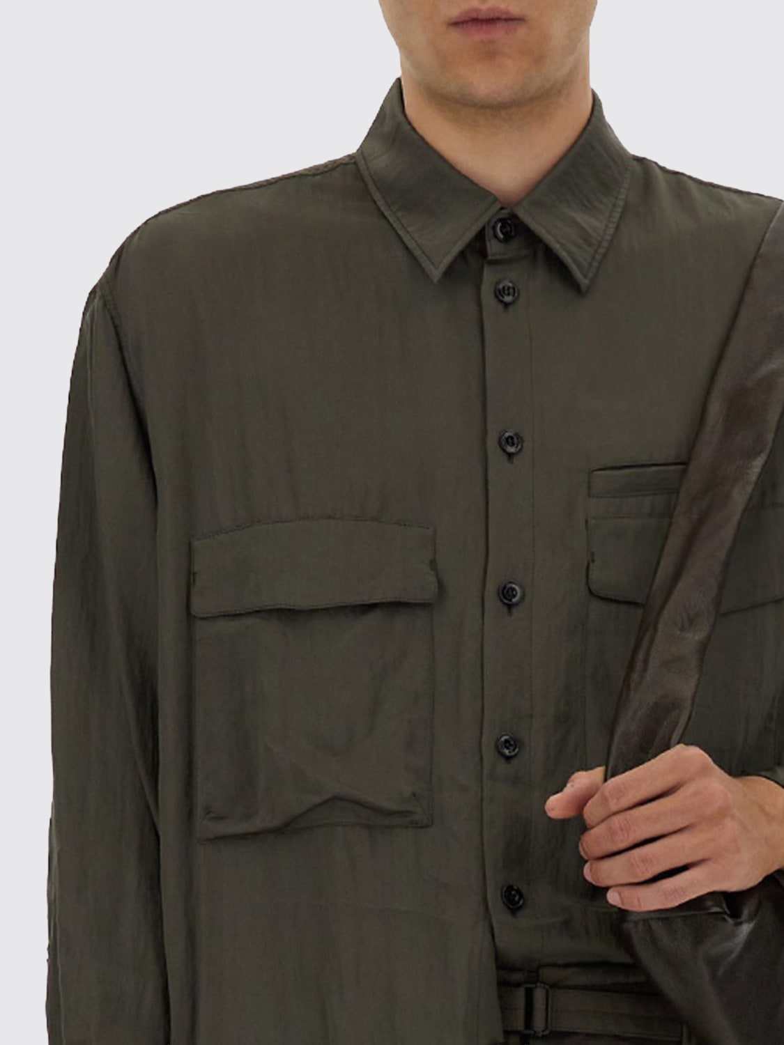 LEMAIRE HEMD: Hemd herren Lemaire, Braun - Img 4