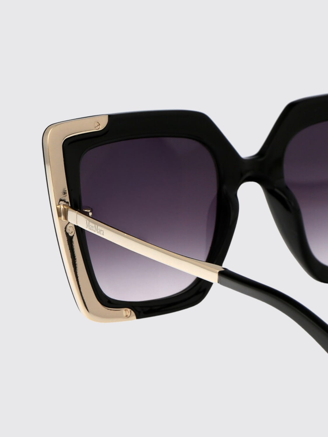 MAX MARA SUNGLASSES: Sunglasses men Max Mara, Black - Img 4