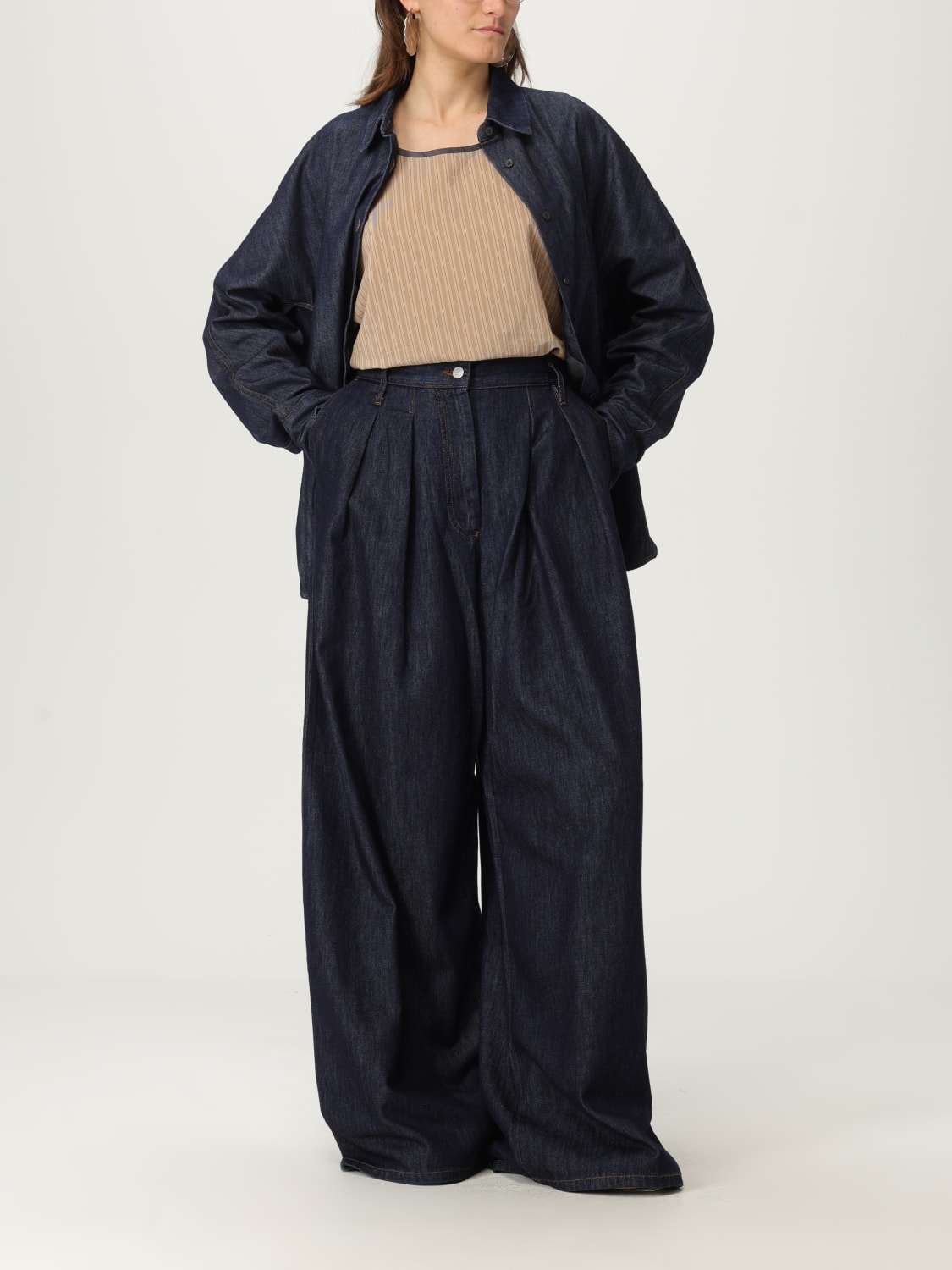 パンツ DRIES VAN NOTEN Woman Pants Indigo 0109291552 507 DRIES VAN NOTEN: Pants woman - Indigo | Dries Van Noten