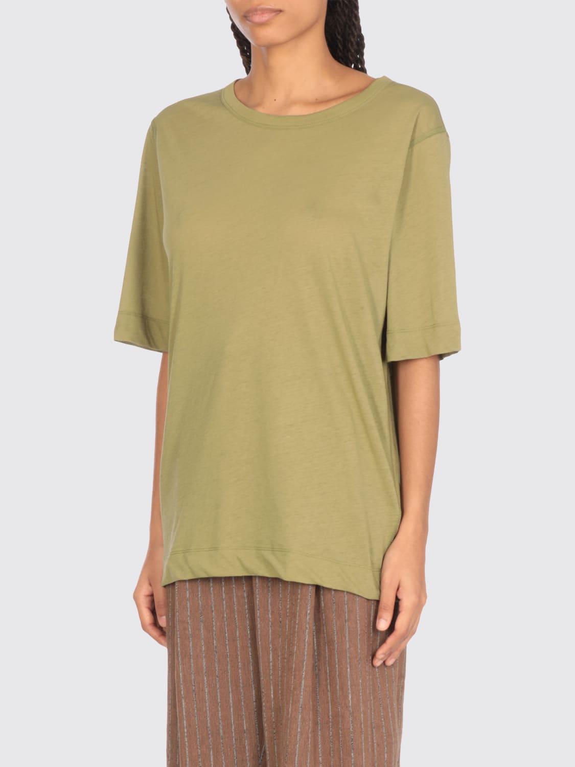 Tシャツ・カットソー DRIES VAN NOTEN Woman T-Shirt Green 0111601619 612 DRIES VAN NOTEN: T-shirt woman - Green | Dries Van Noten t